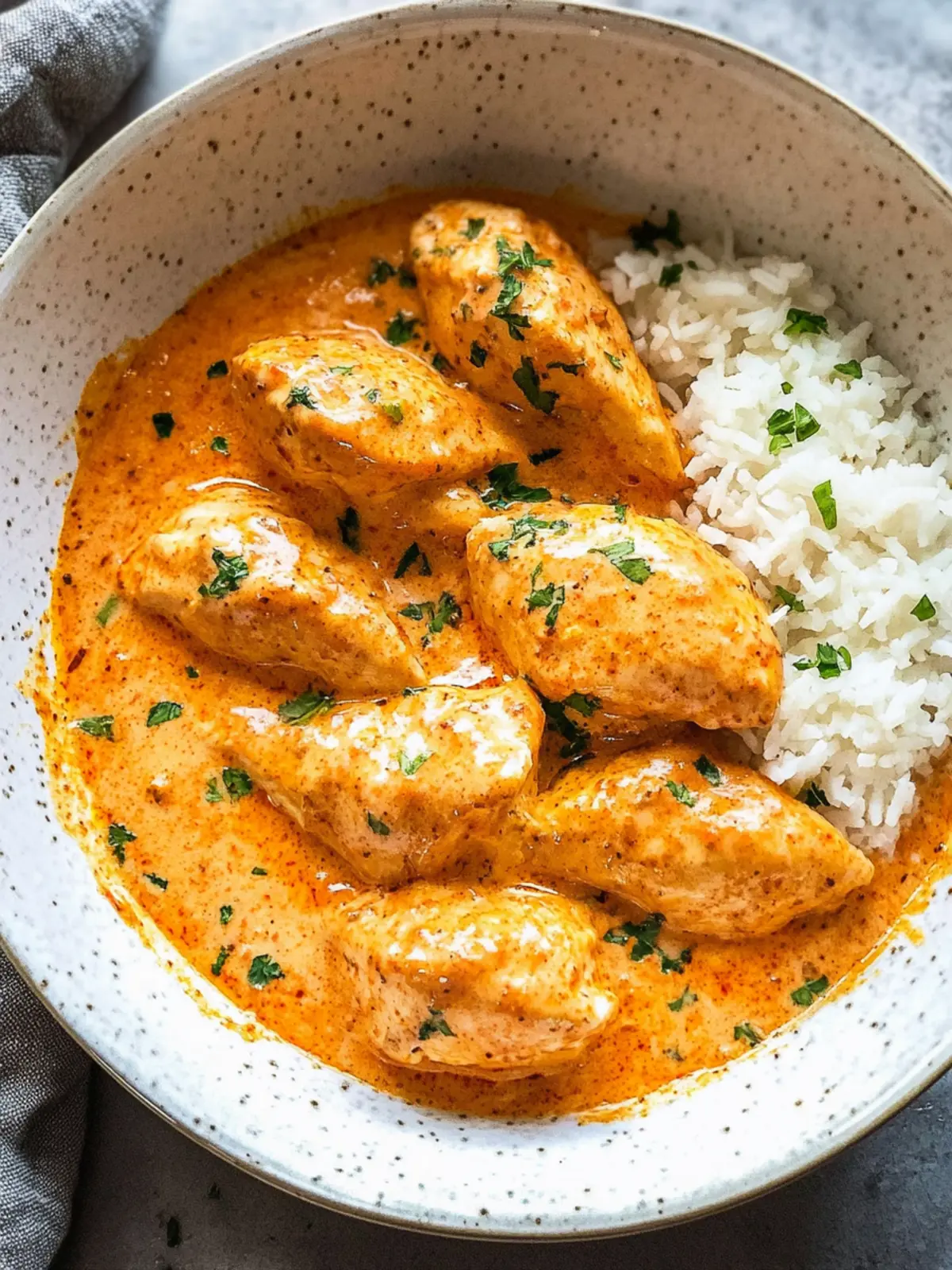 Creamy Paprika Chicken with Rice