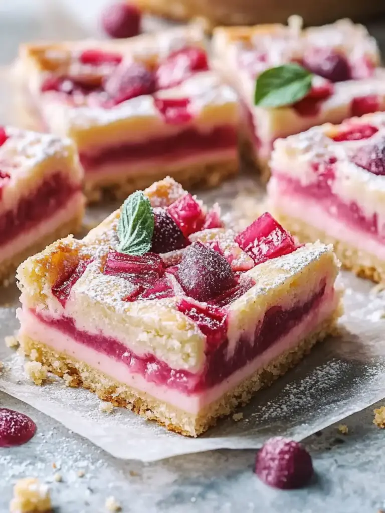 Rhubarb Custard Bars