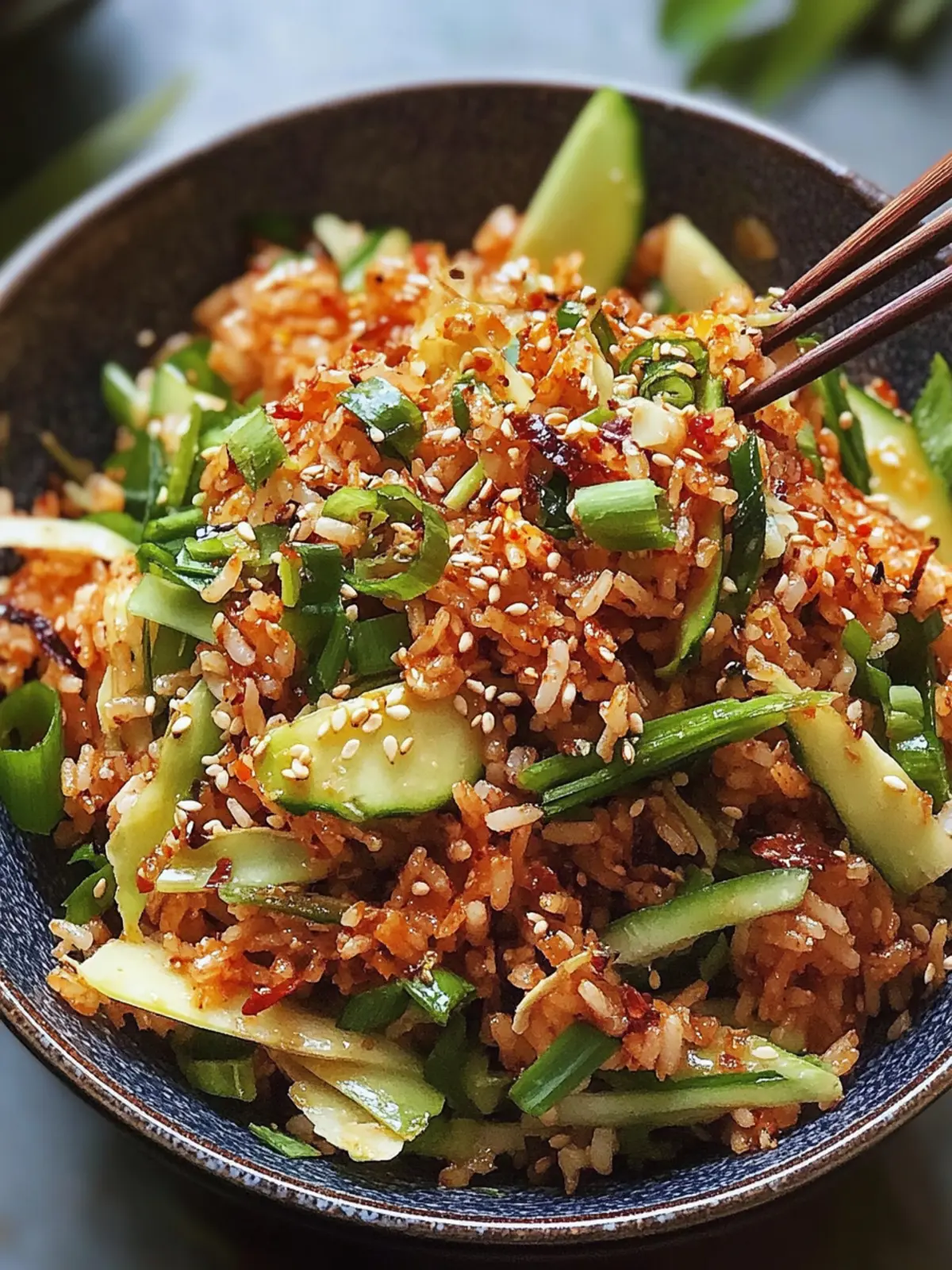 Crispy Gochujang Rice Salad