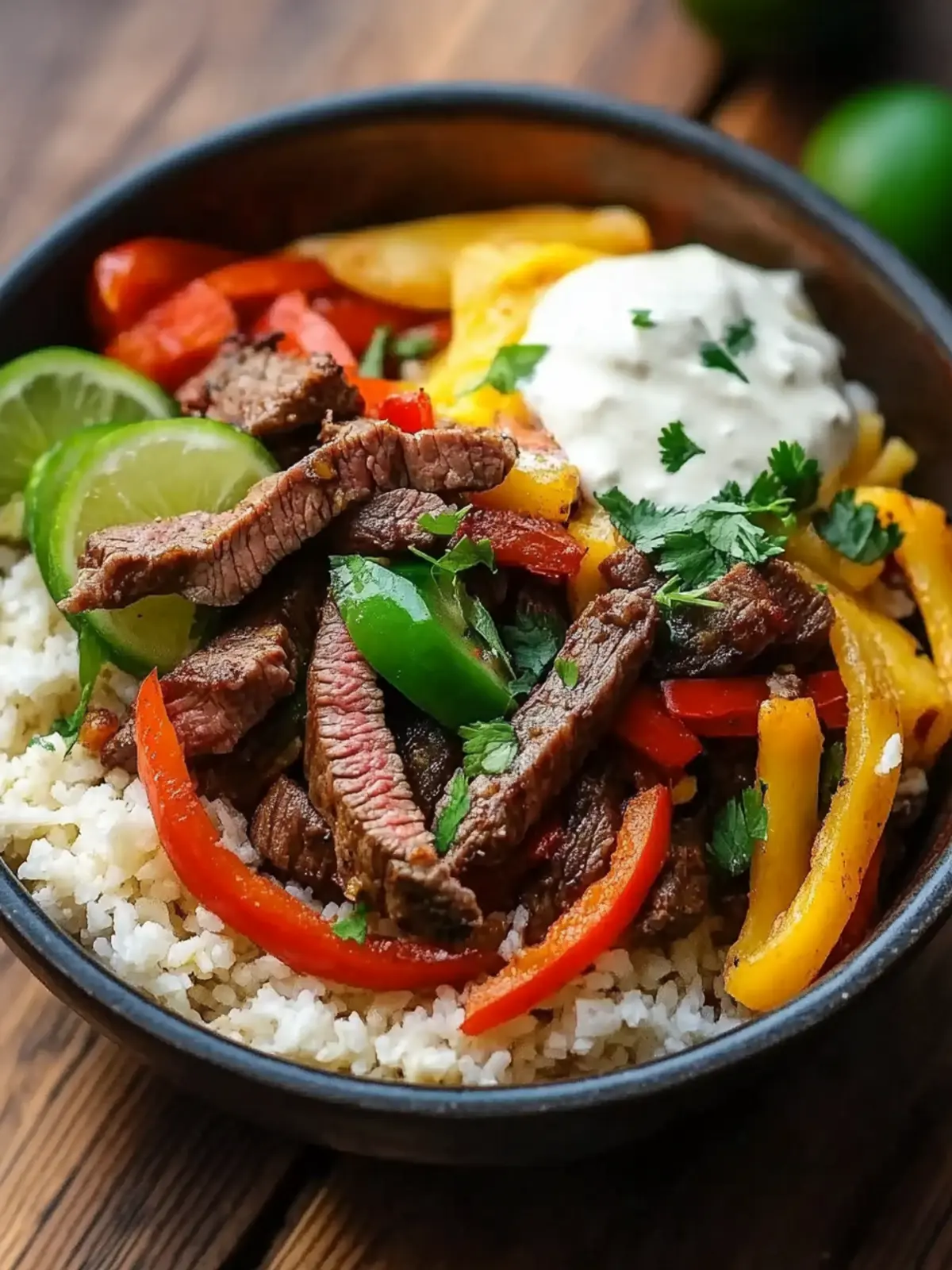 High-Protein, Low-Carb Steak Fajita Bowl Recipe
