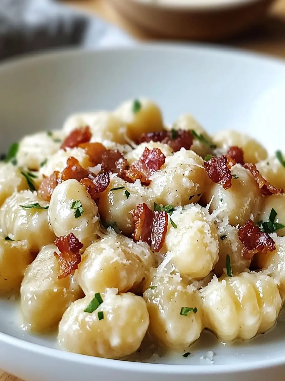 Gnocchi Carbonara with Bacon & Parmesan