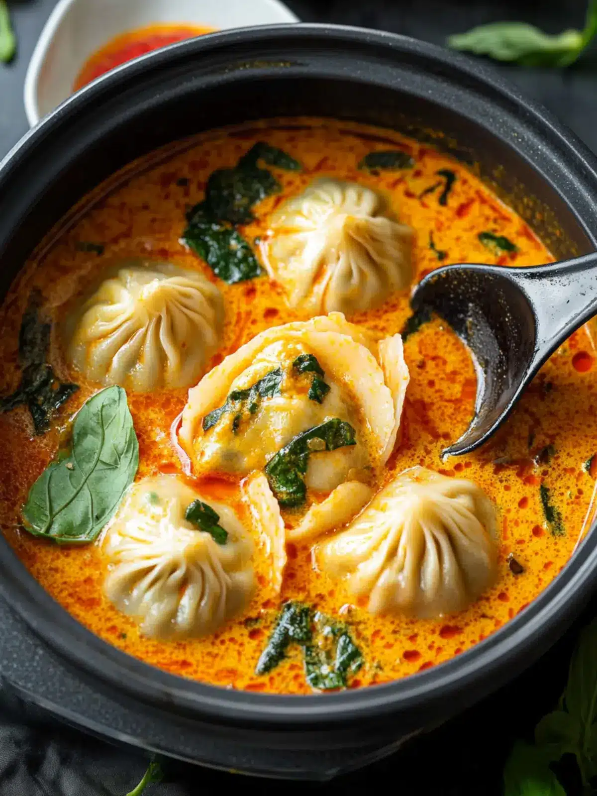 Soup Dumplings in Thai Red Curry Sauce: A Cozy Comfort Dish 3 Soup Dumplings in Thai Red Curry Sauce