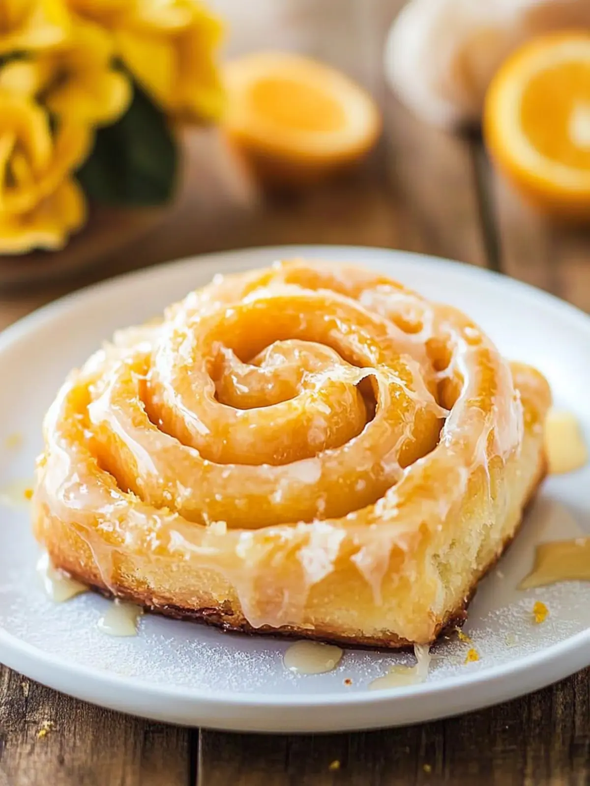 Homemade Glazed Orange Rolls