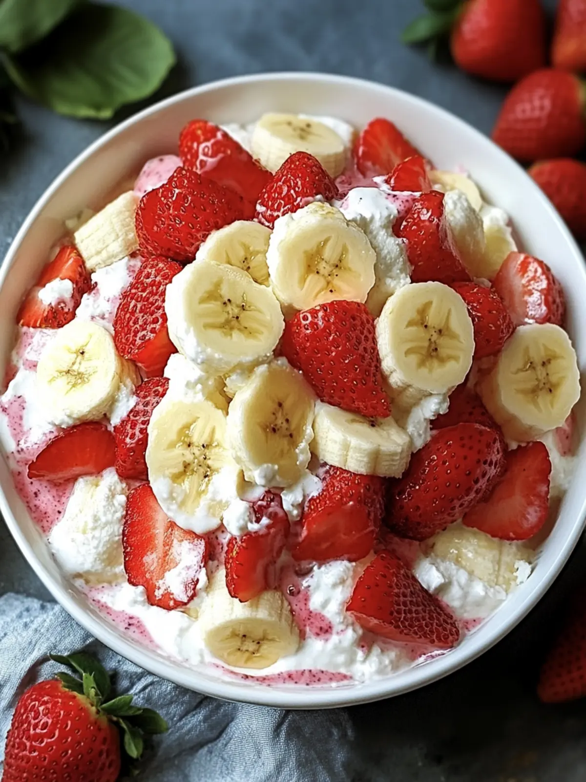 Strawberry Banana Cheesecake Salad