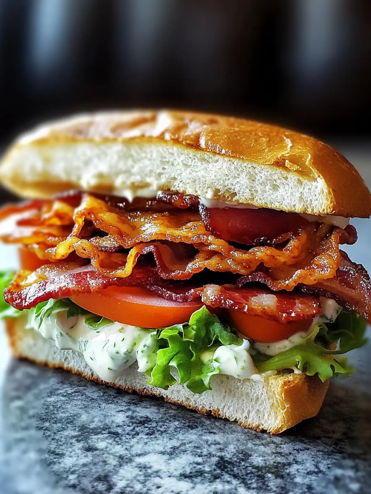 BBQ Bacon Ranch BLT Sandwich