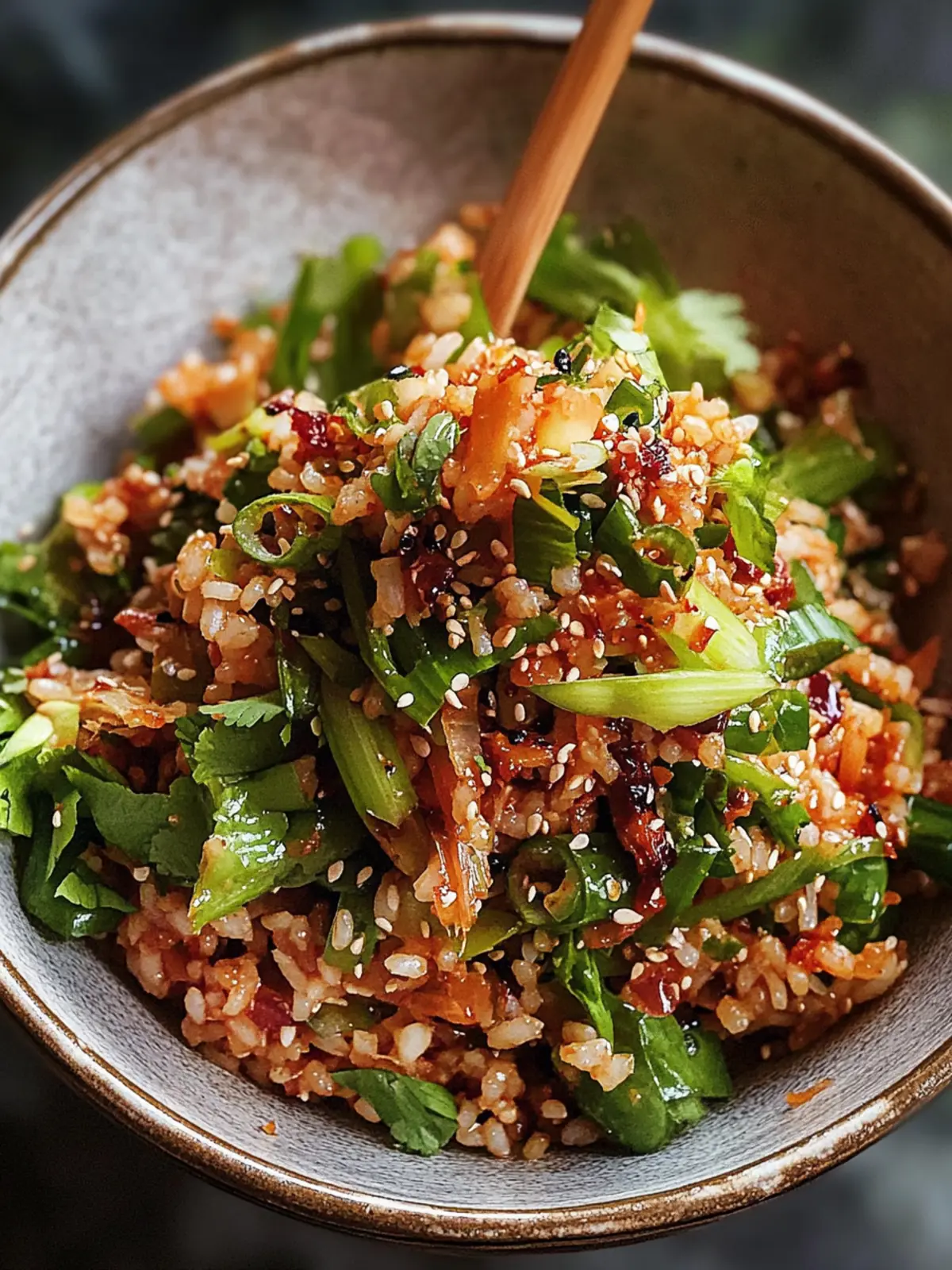 Crispy Gochujang Rice Salad