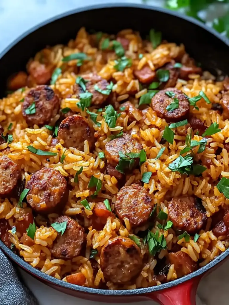 Cajun Sausage and Rice Skillet (Quick, Flavorful & Easy)