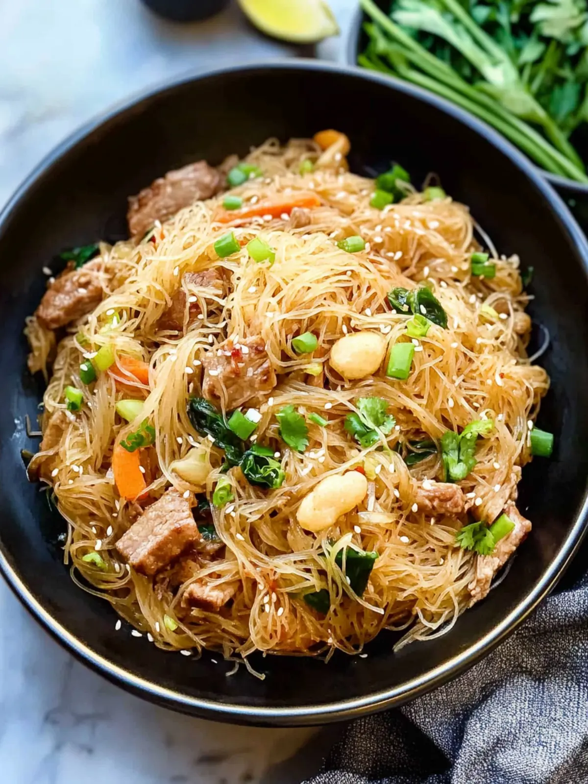 Savor Quick Stir Fried Vermicelli with Pork in 20 Minutes 3 Stir Fried Vermicelli with Pork
