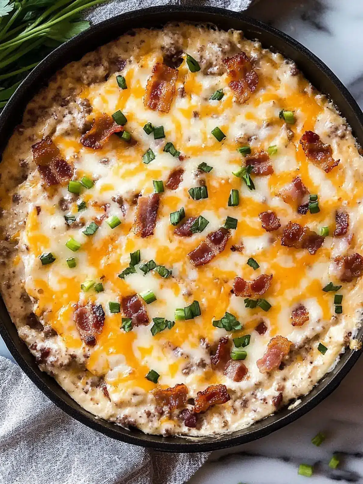 Creamy Bacon Cheeseburger Dip