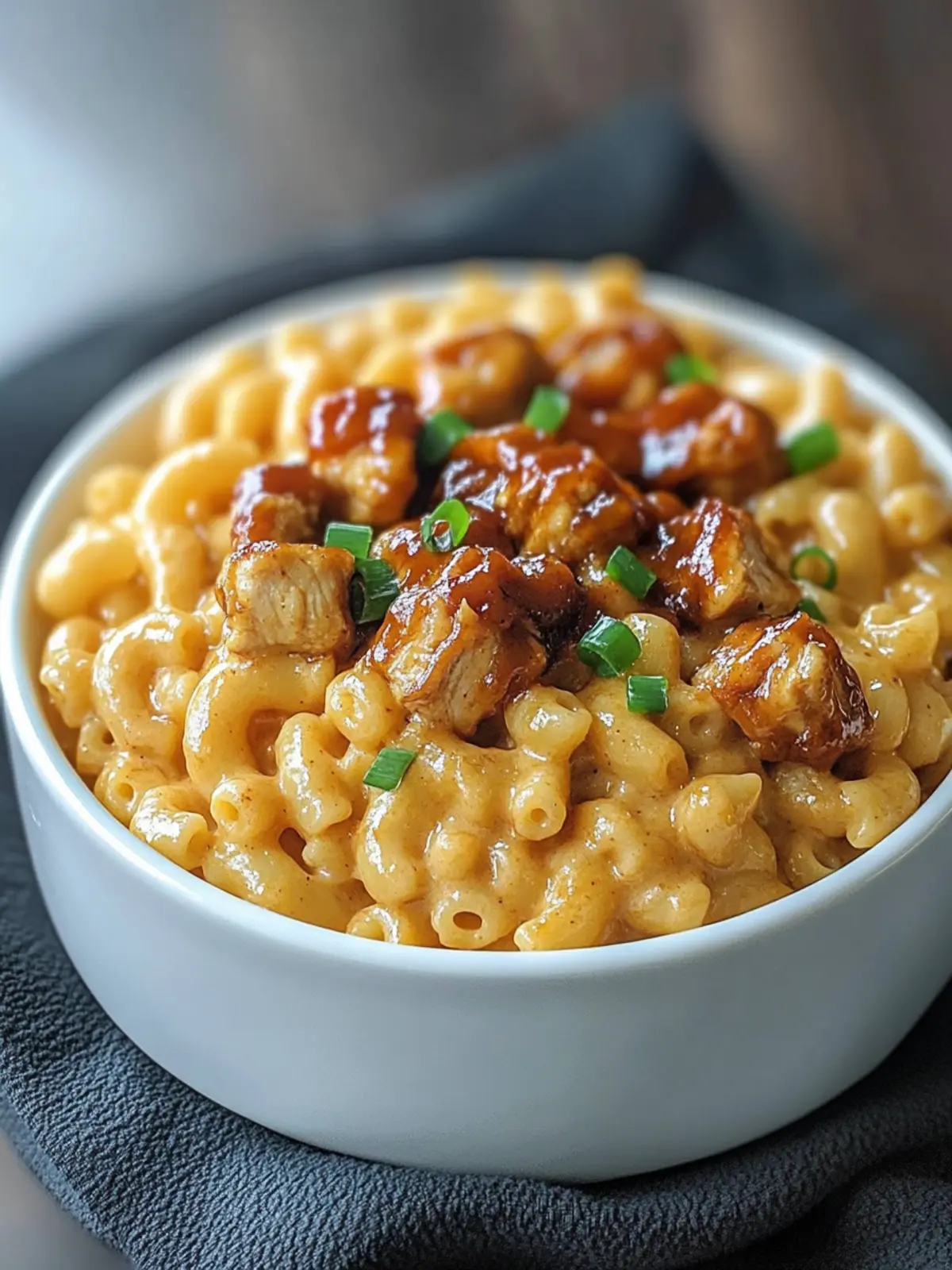 High-Protein Honey BBQ Chicken Mac & Cheese