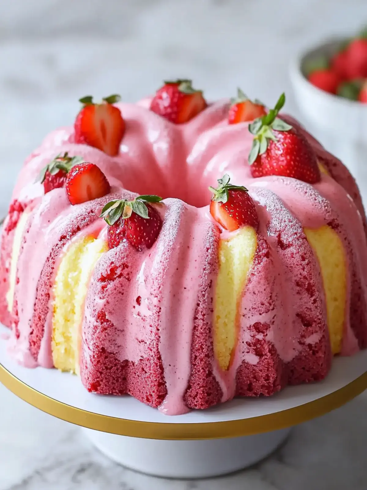 Moist Strawberry Milkshake Pound Cake for Sweet Nostalgia 2 Moist Strawberry Milkshake Pound Cake