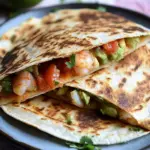 Shrimp Quesadillas with Tomato Avocado Salsa
