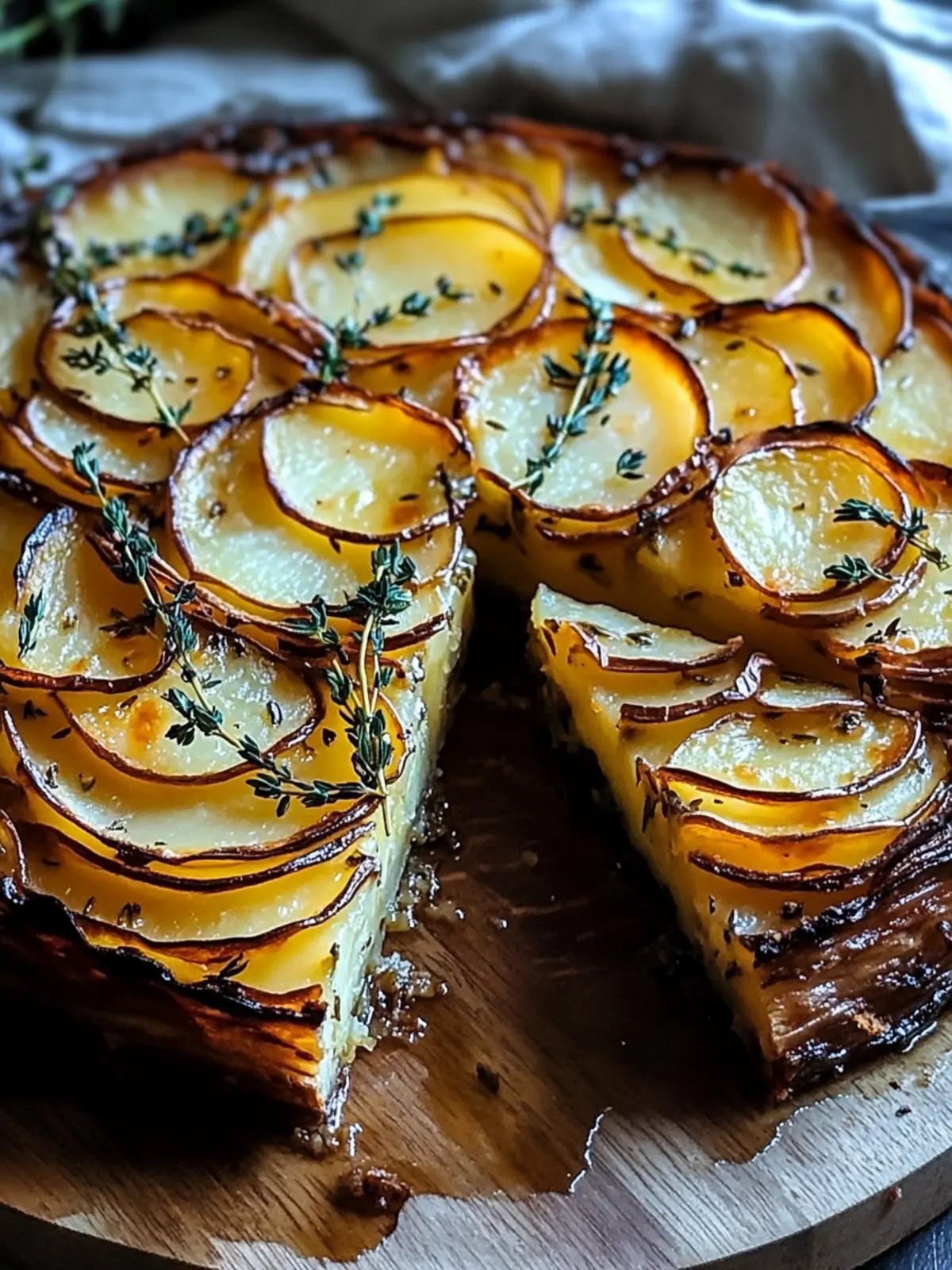 Crispy Balsamic-Thyme Potato Torte