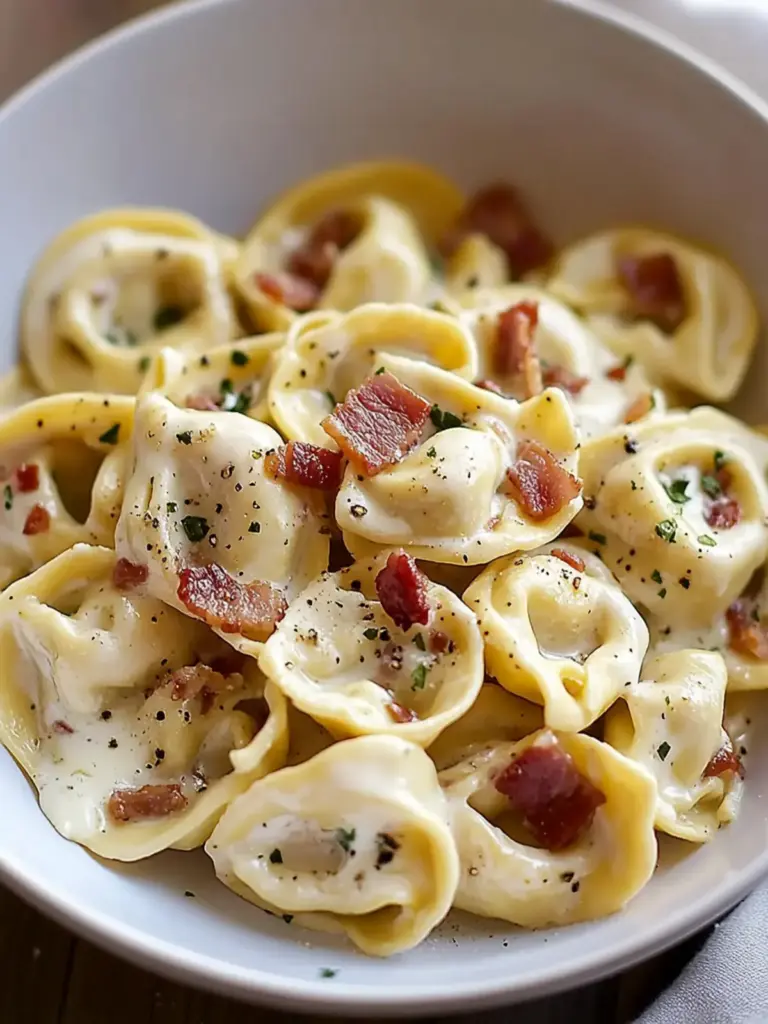 Bacon Cream Cheese Tortellini Recipe