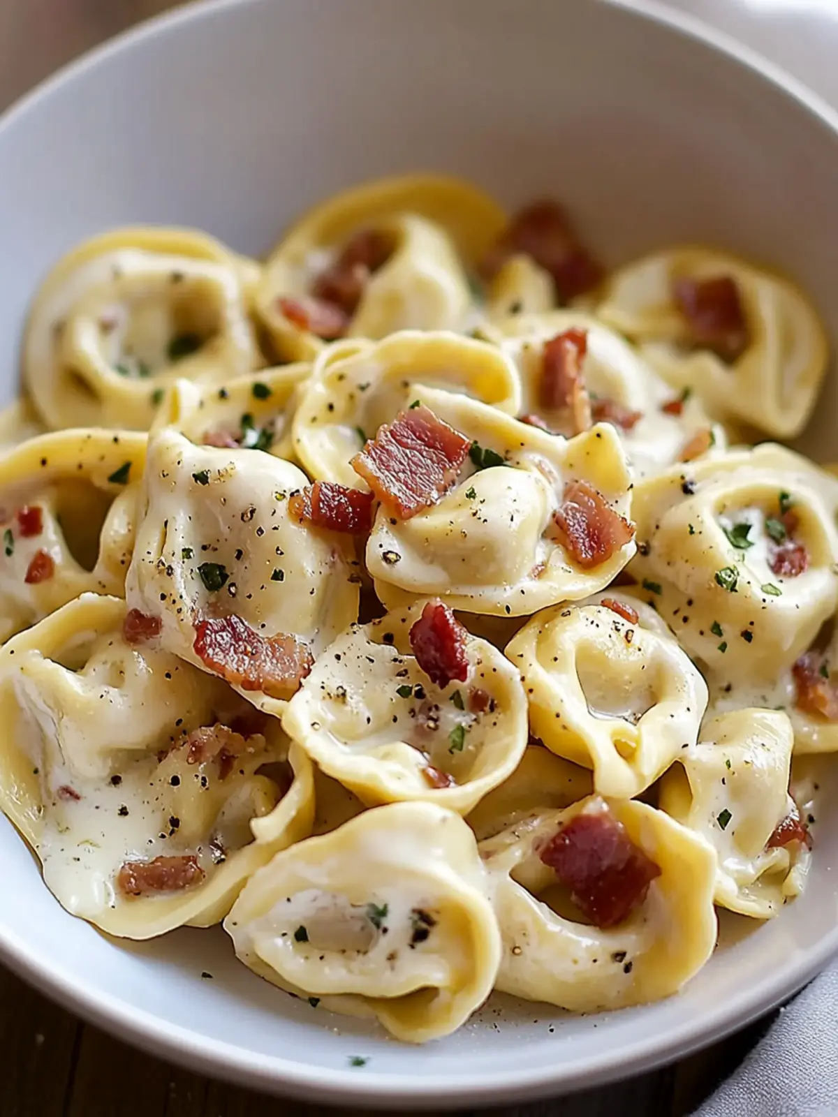 Bacon Cream Cheese Tortellini Recipe