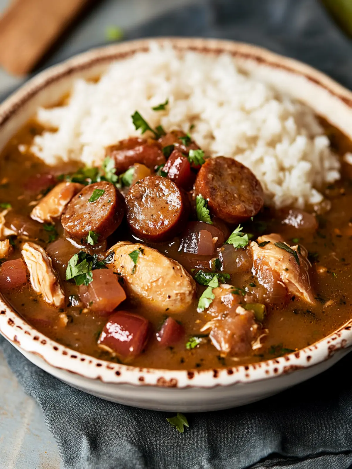 Orleans Cajun Chicken and Sausage Gumbo