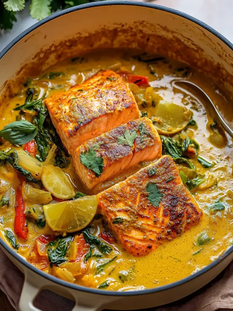 Caribbean-Style Coconut Curry Salmon