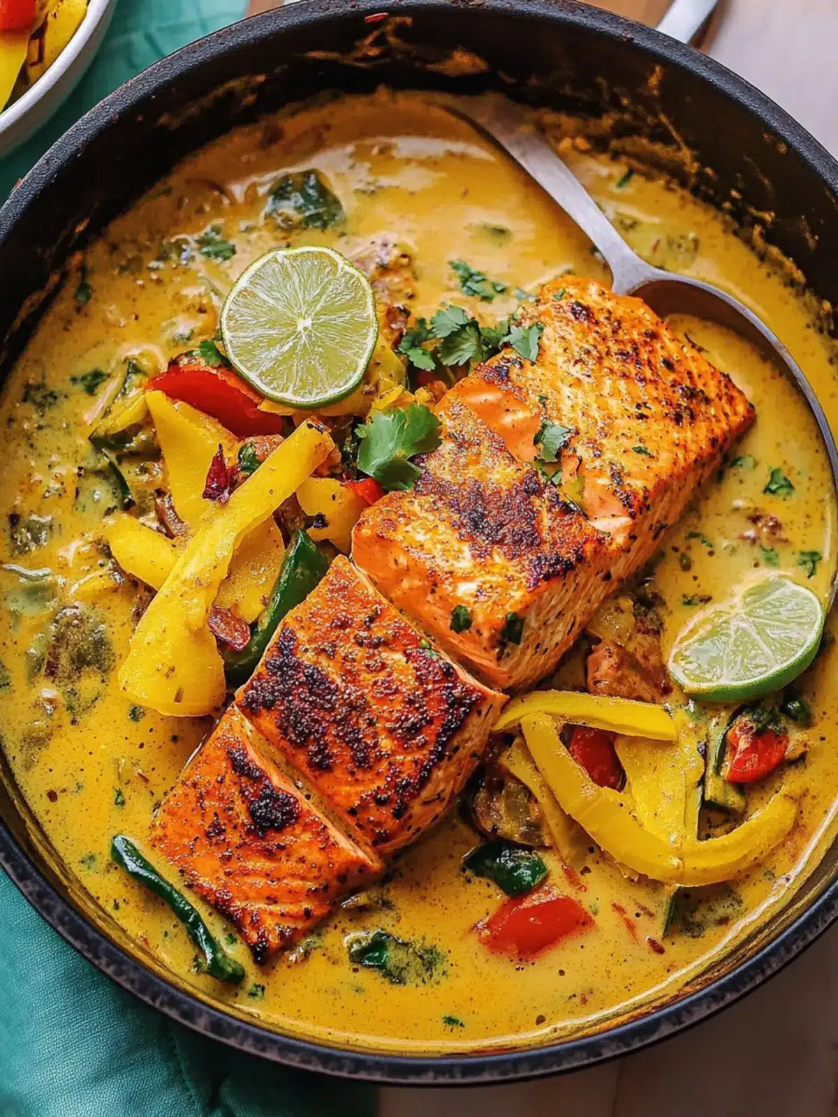 Caribbean-Style Coconut Curry Salmon