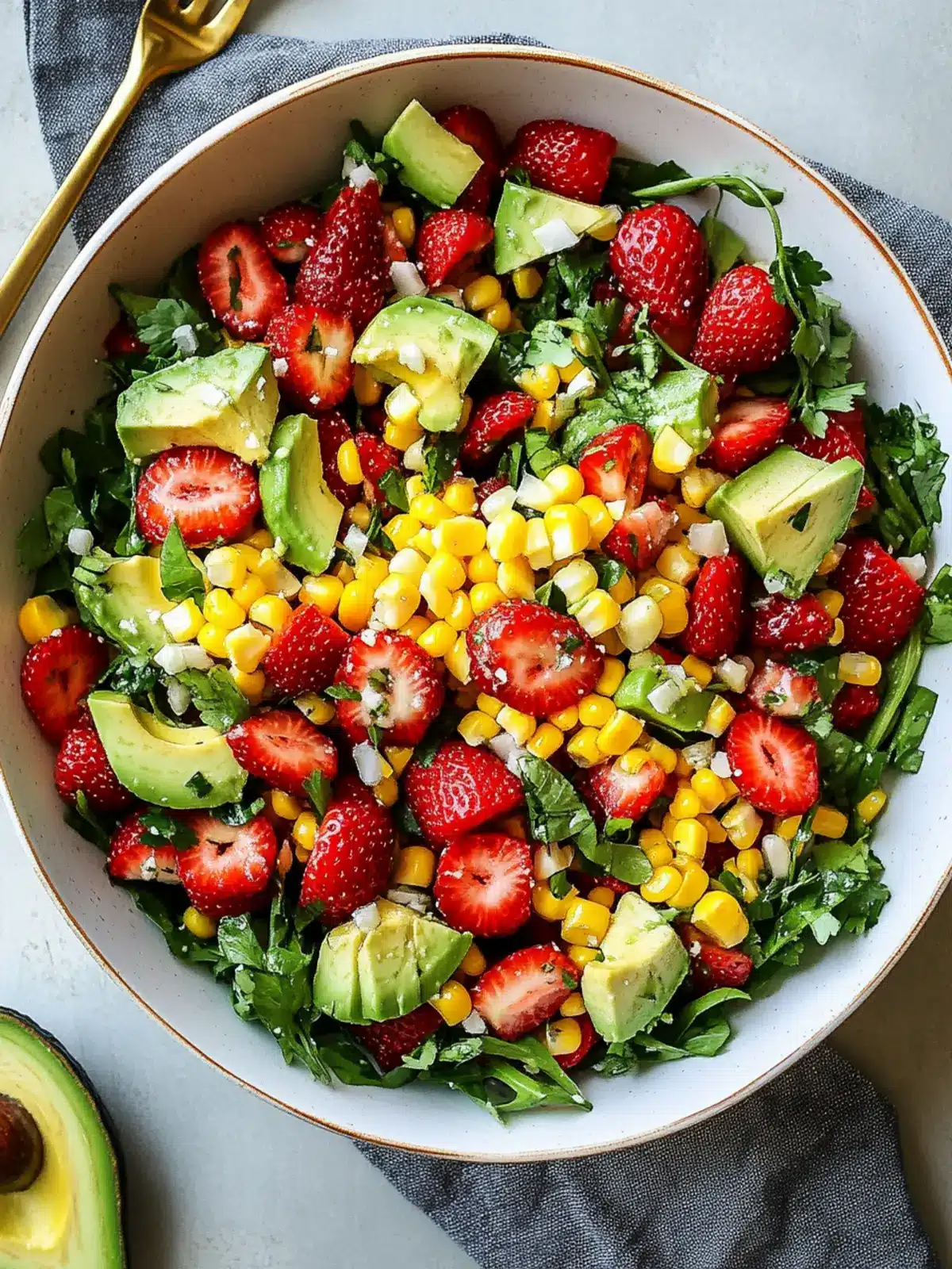 Summer Salad With Corn, Strawberries & Avocado Recipe