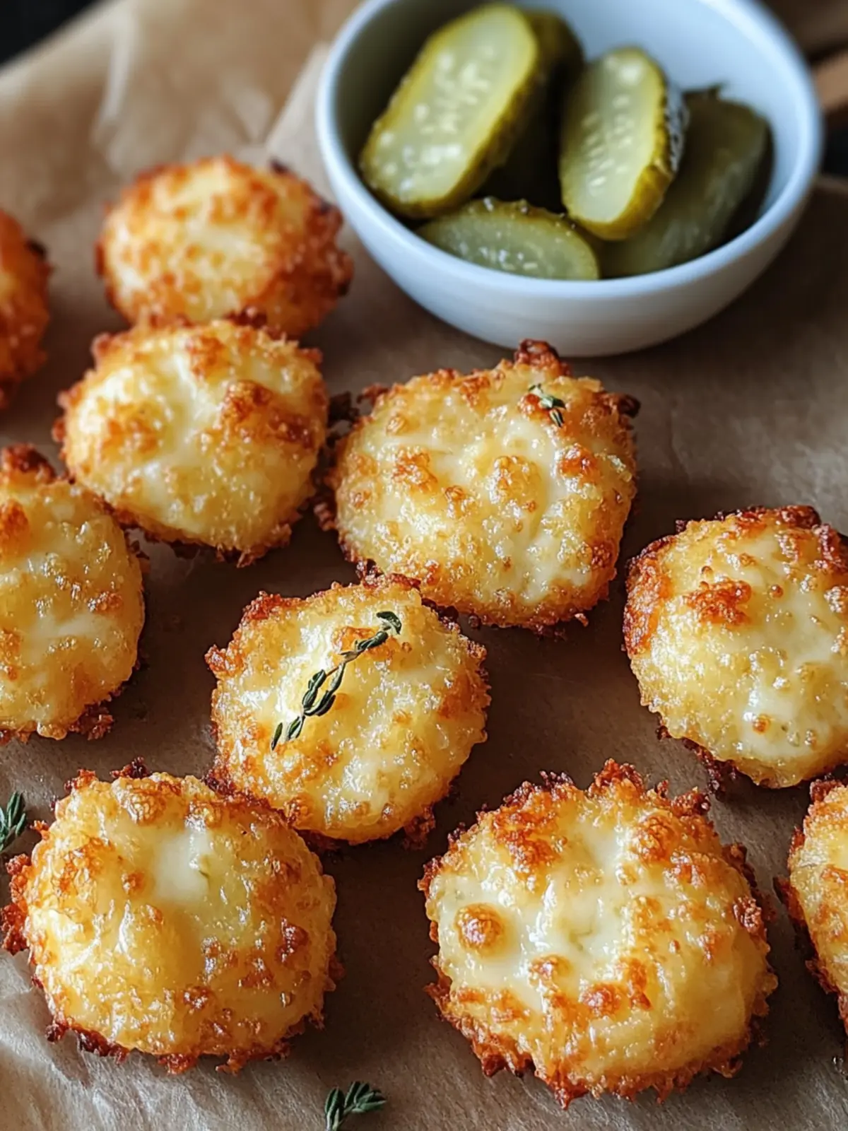 Crispy Pickle Cheese Bites