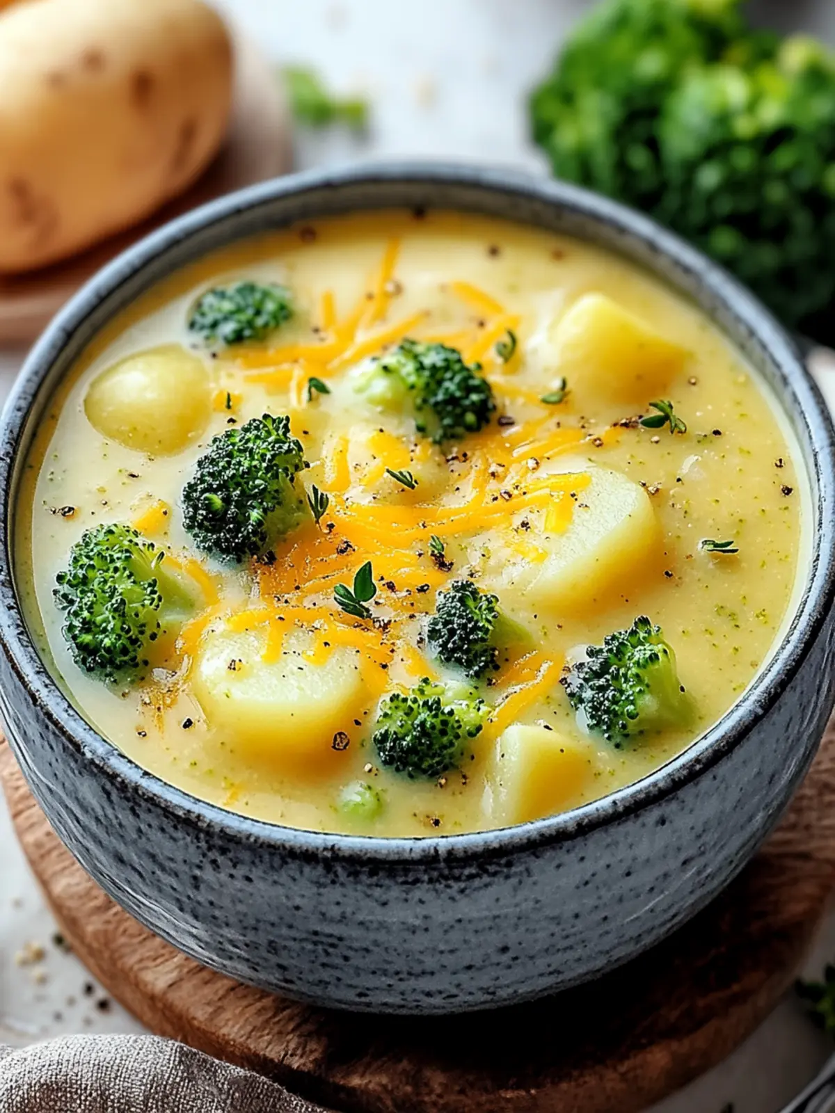 Broccoli Potato Cheese Soup Recipe