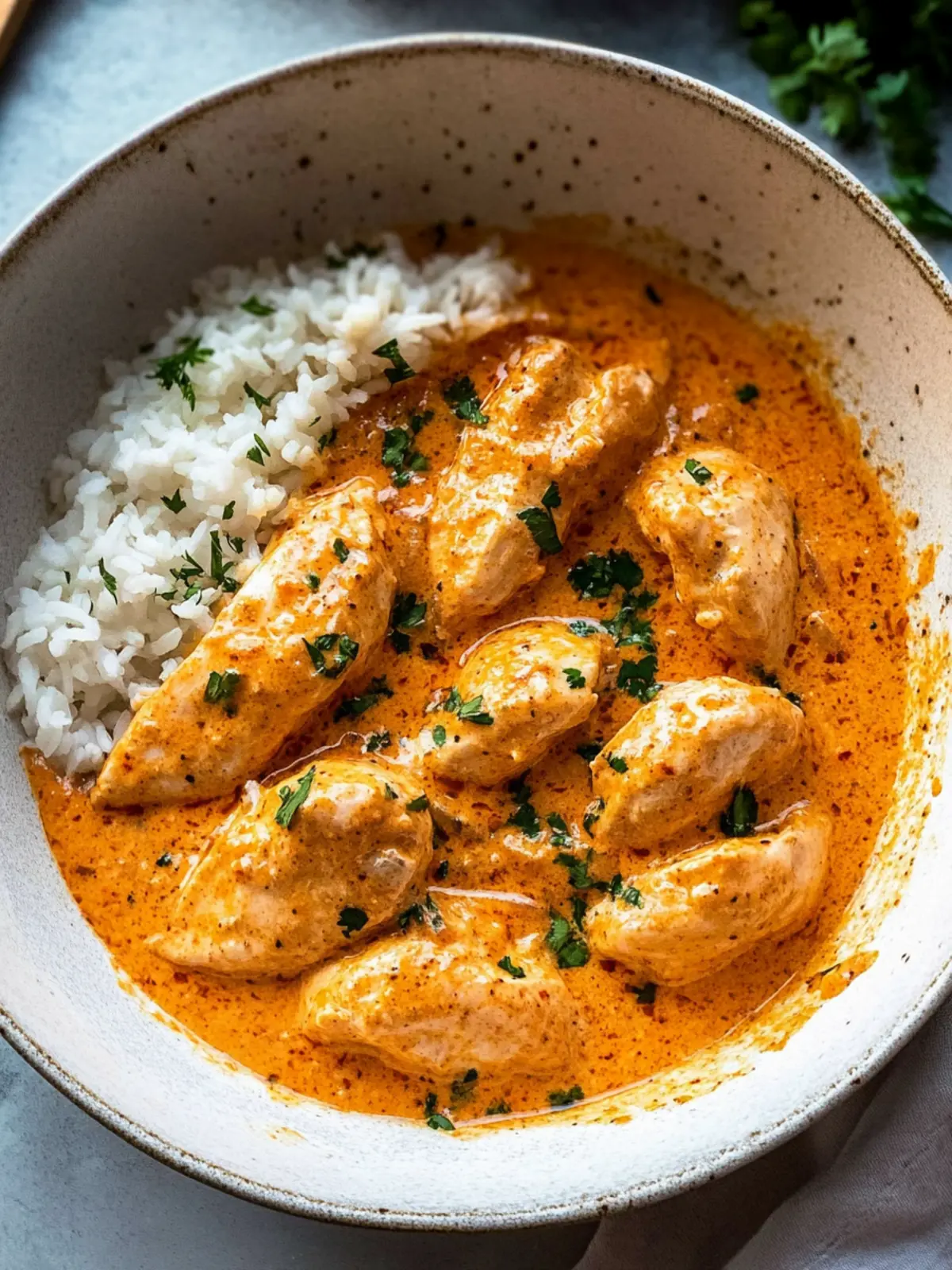 Creamy Paprika Chicken with Rice