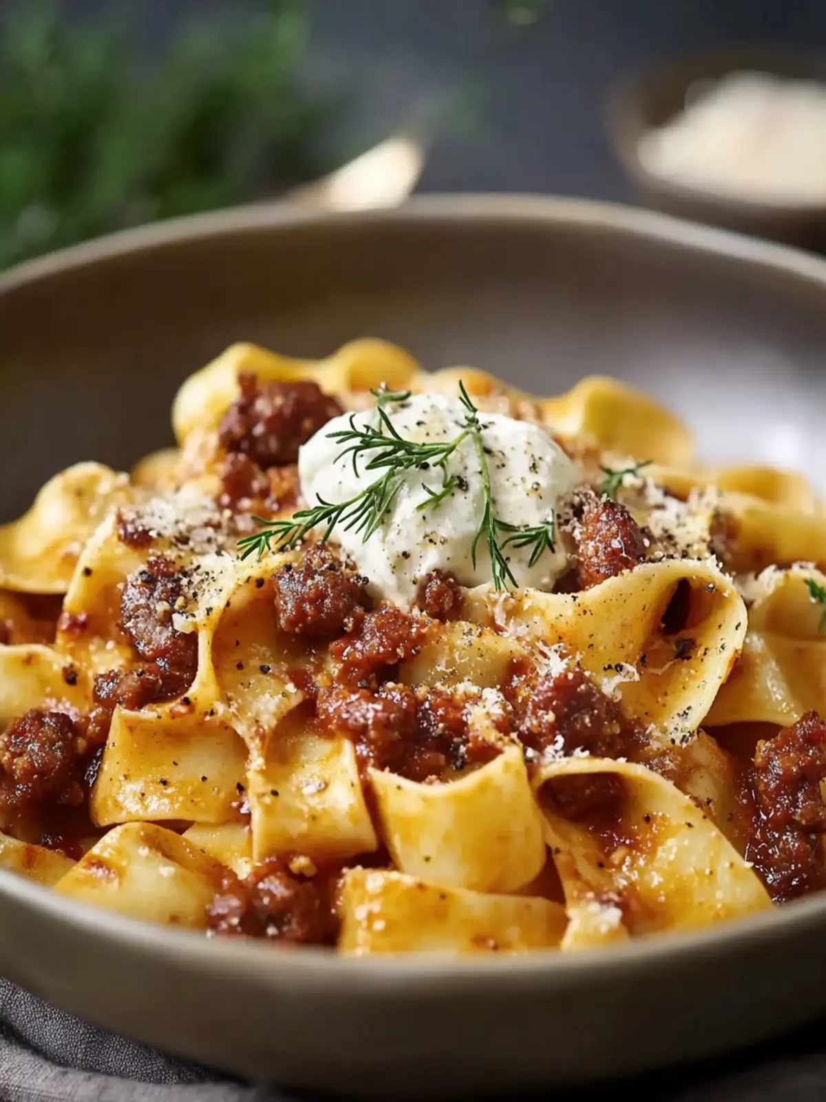 Delicious Creamy Calabrian Chili Pappardelle with Sausage & Fennel Recipe 4 Creamy Calabrian Chili Pappardelle with Sausage & Fennel Recipe