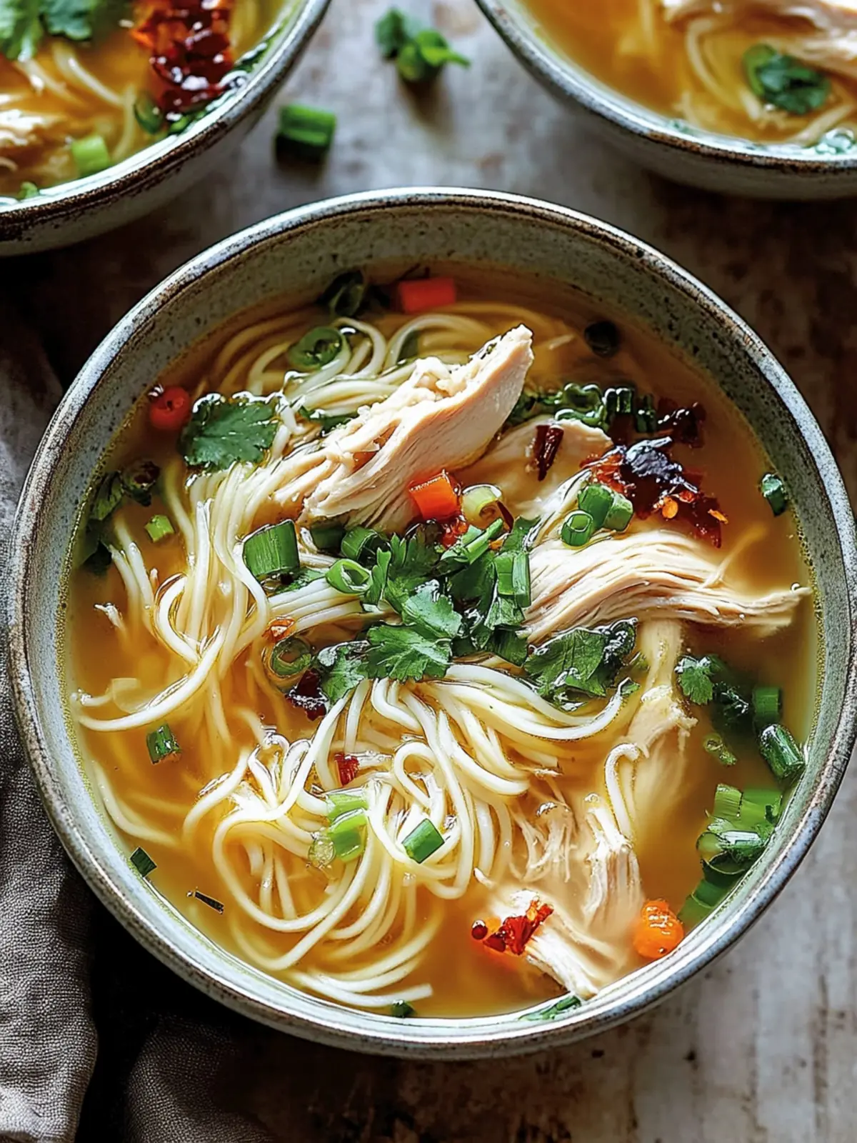 Ginger Garlic Chicken Noodle Soup