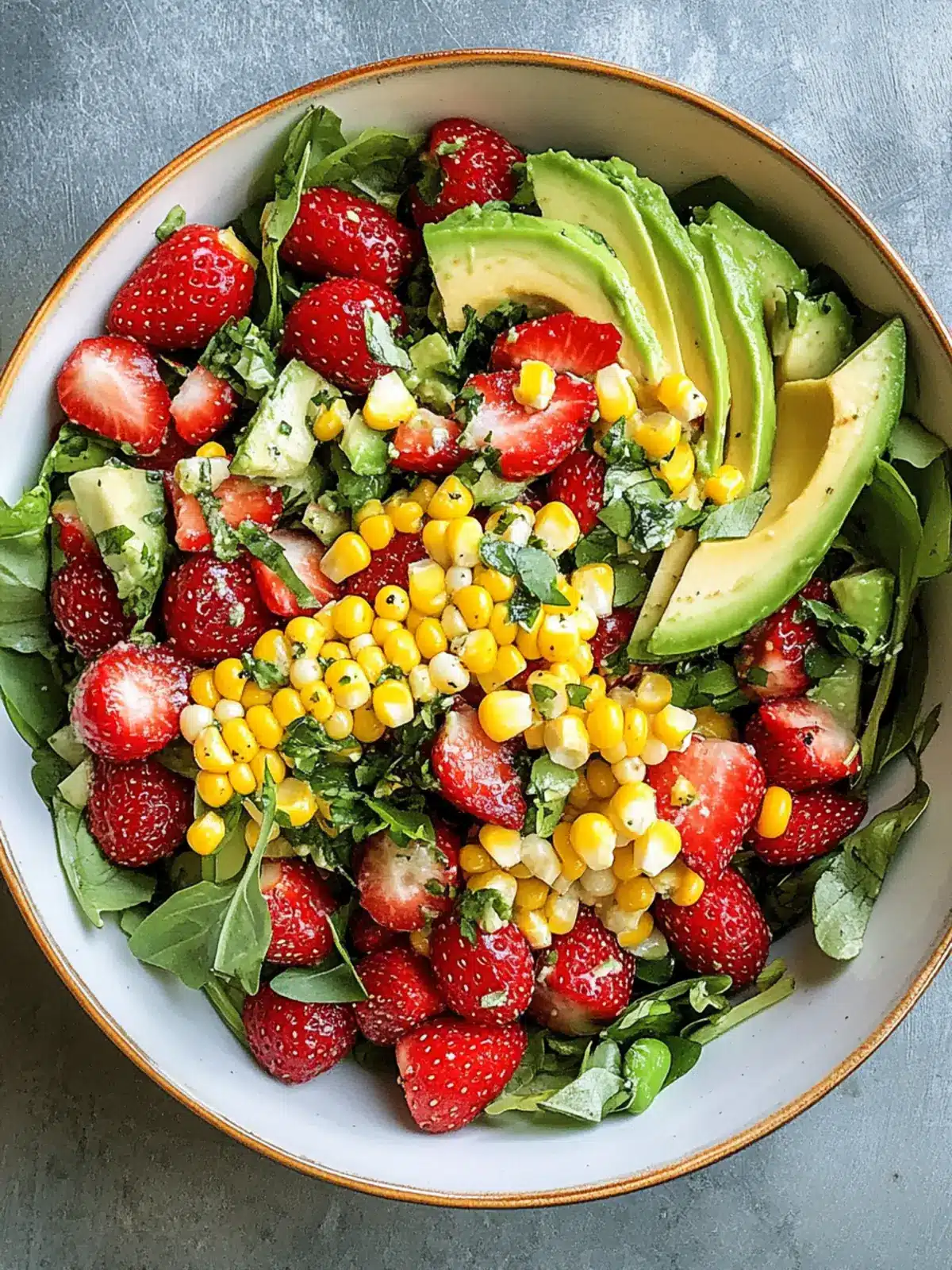 Summer Salad With Corn, Strawberries & Avocado Recipe