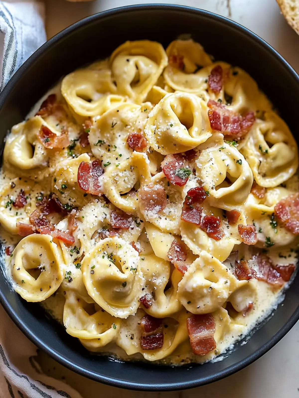 Bacon Cream Cheese Tortellini Recipe
