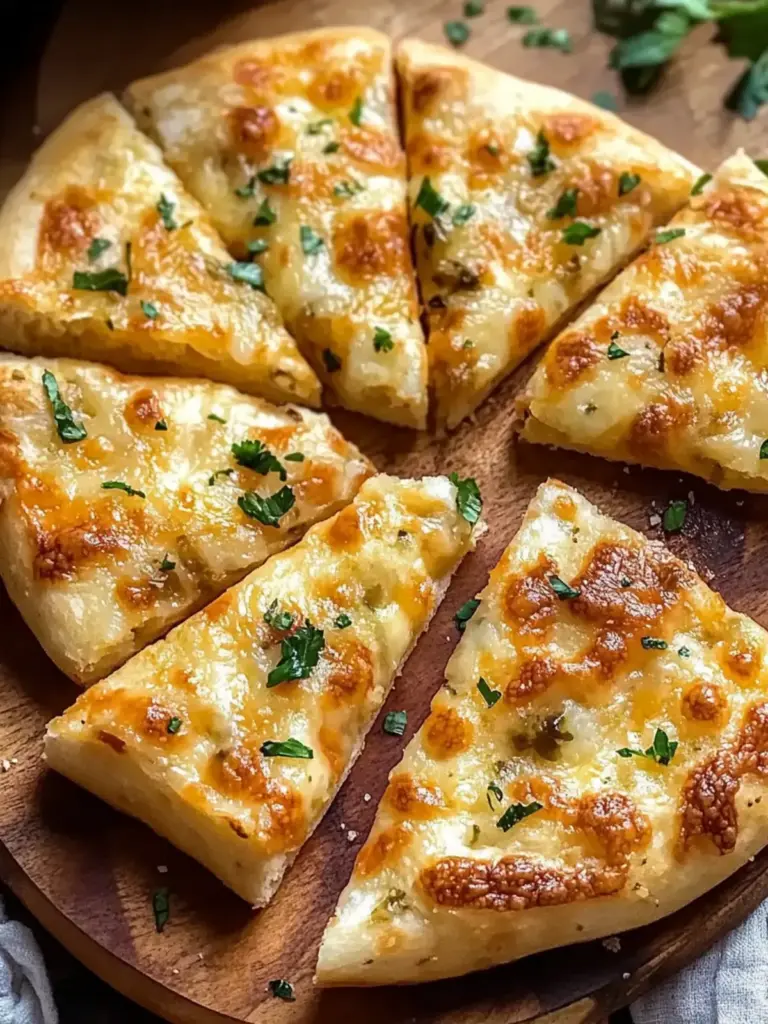 Air Fryer Cheesy Tortilla Garlic Bread