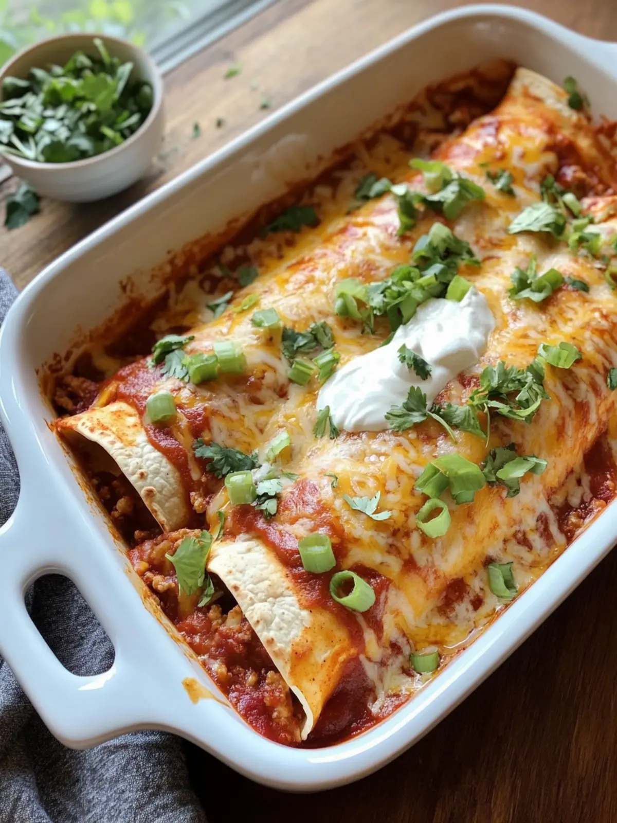 Healthy Ground Turkey Enchiladas