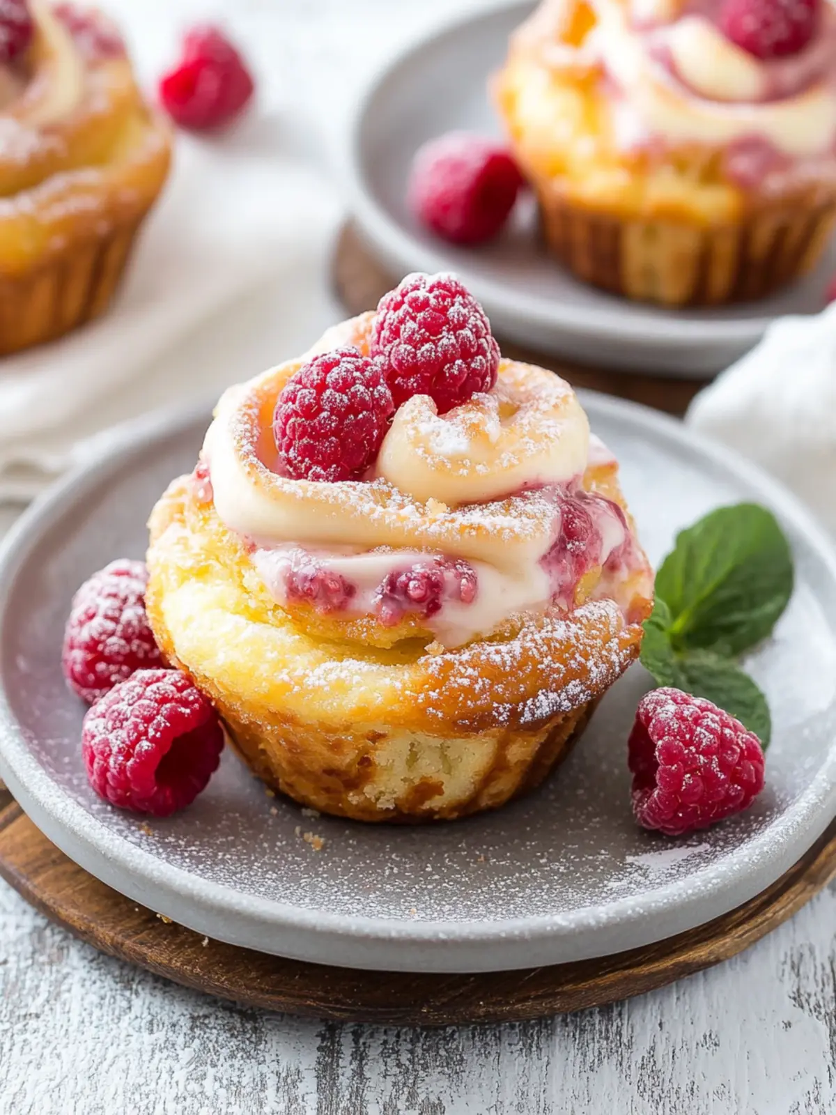 Irresistible Raspberry Cream Cheese Cruffins