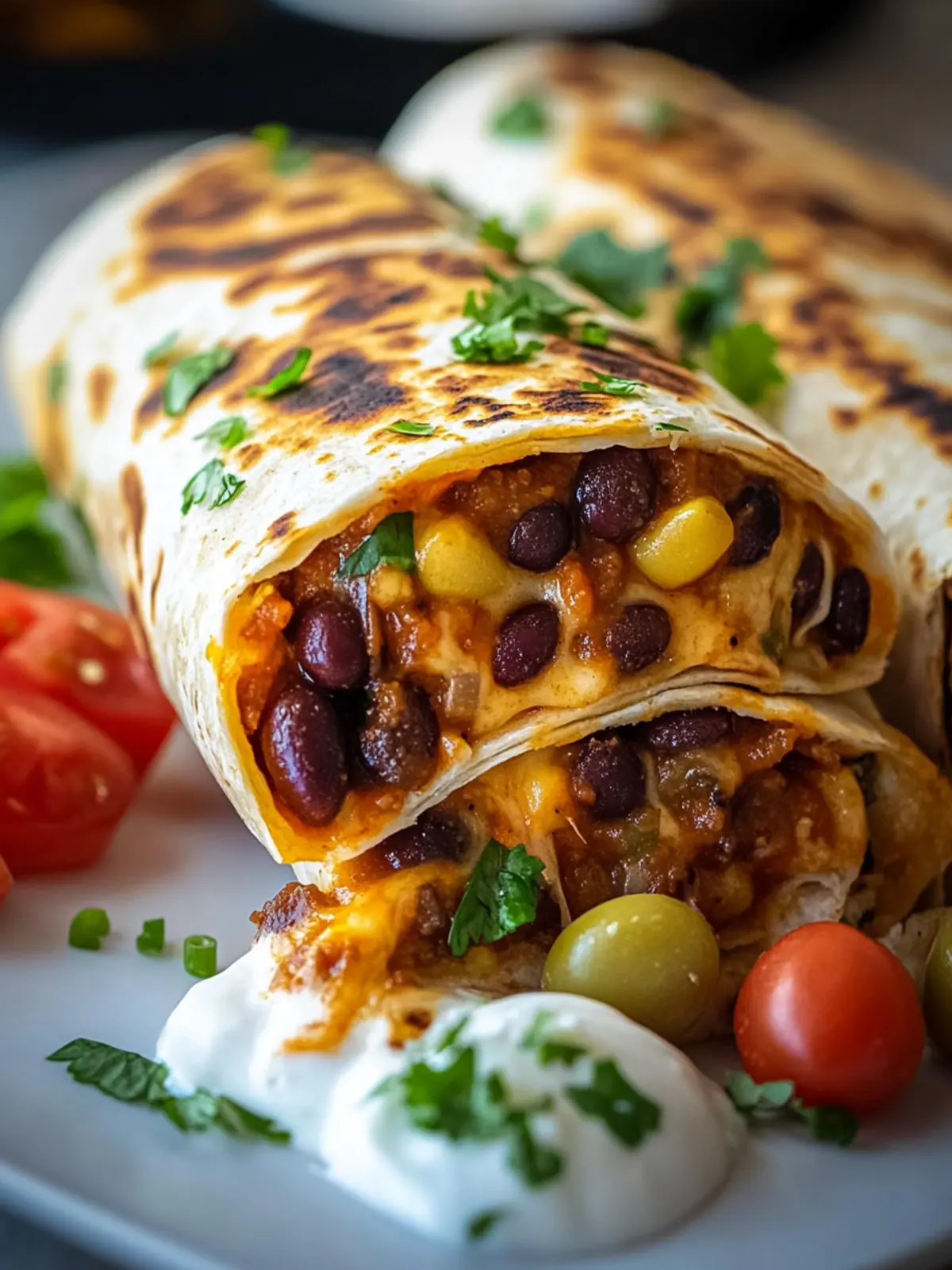 Savory Vegetarian Bean and Cheese Burritos Ready in Minutes 4 Vegetarian Bean and Cheese Burritos