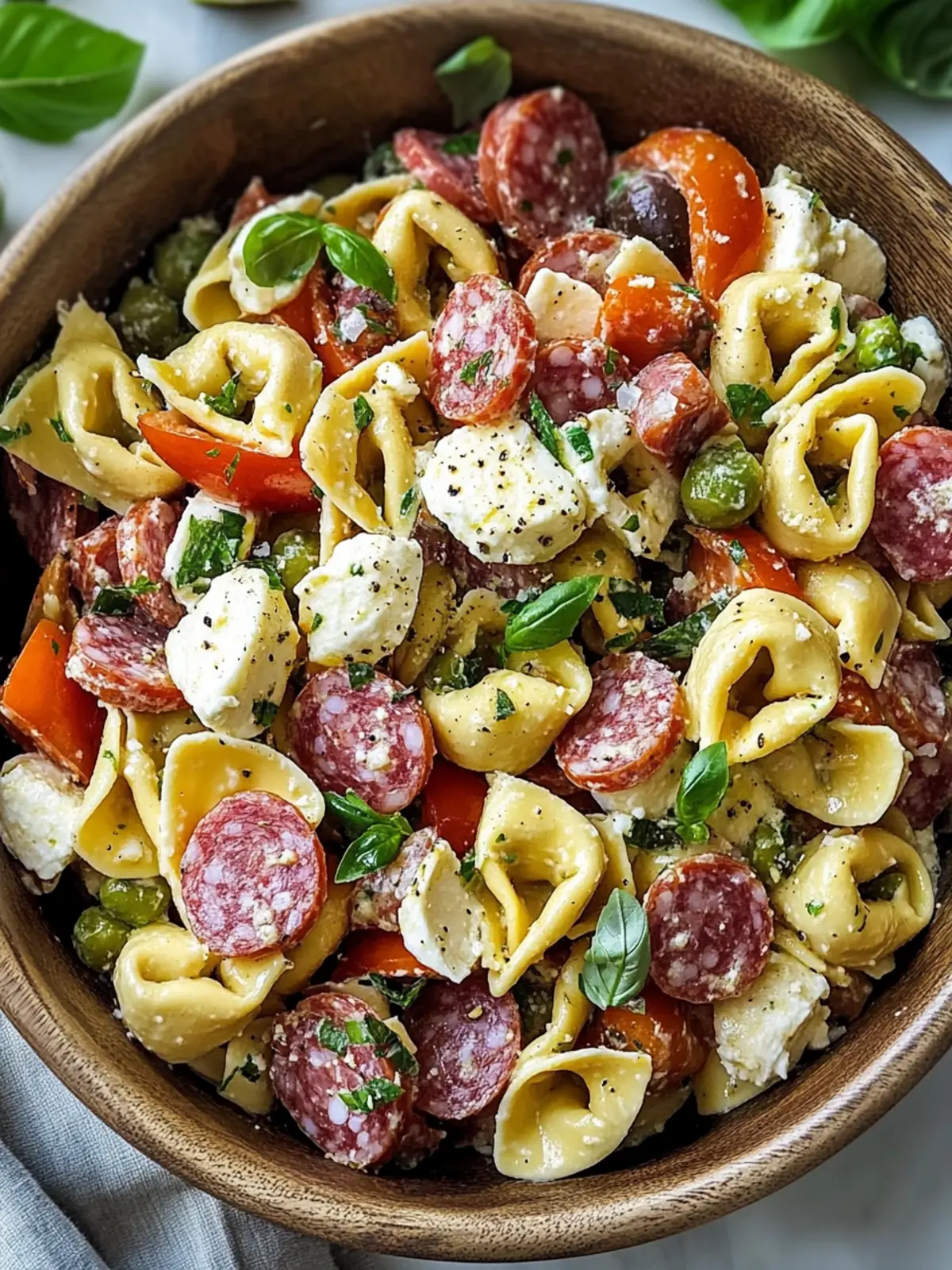 Salami-Mozzarella Tortellini Salad