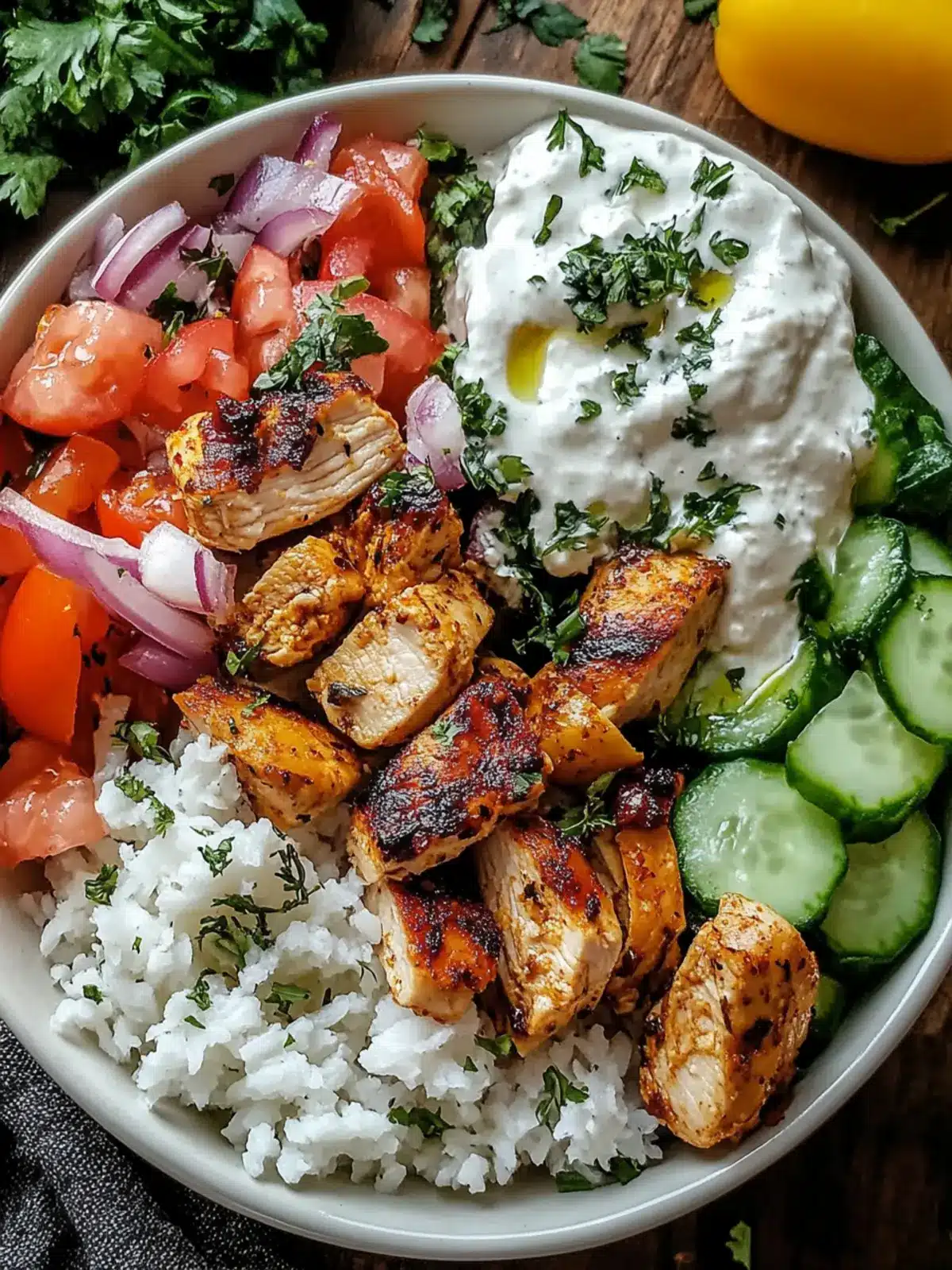 Savory Greek Chicken Gyro Bowls for a Quick Dinner Delight 5 Greek Chicken Gyro Bowls