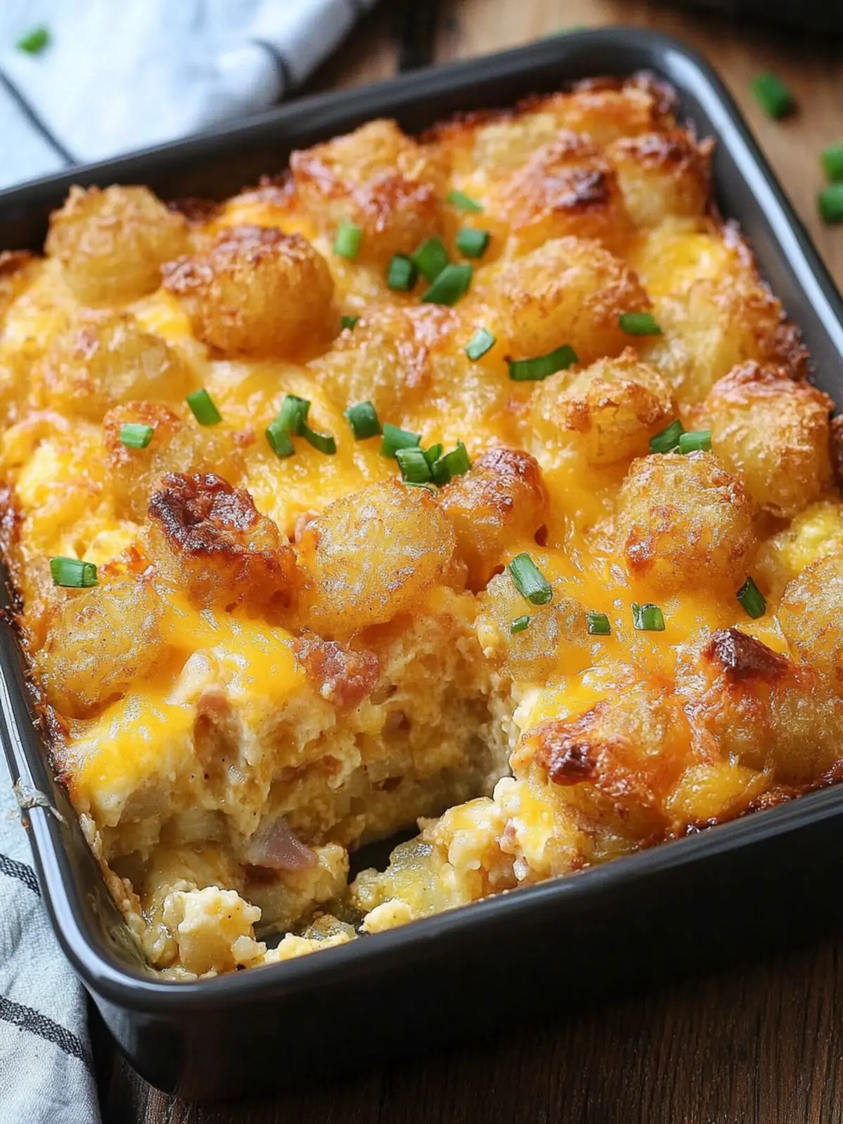 Crispy Tater Tot Breakfast Casserole