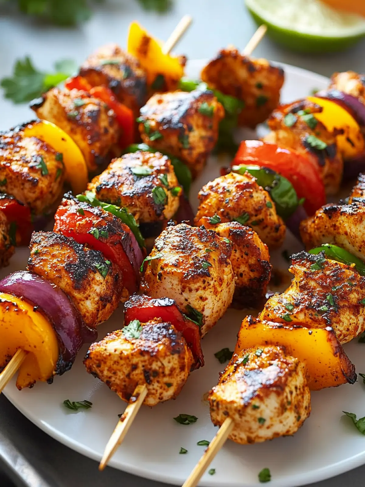 Cajun Chicken Grilled Skewers