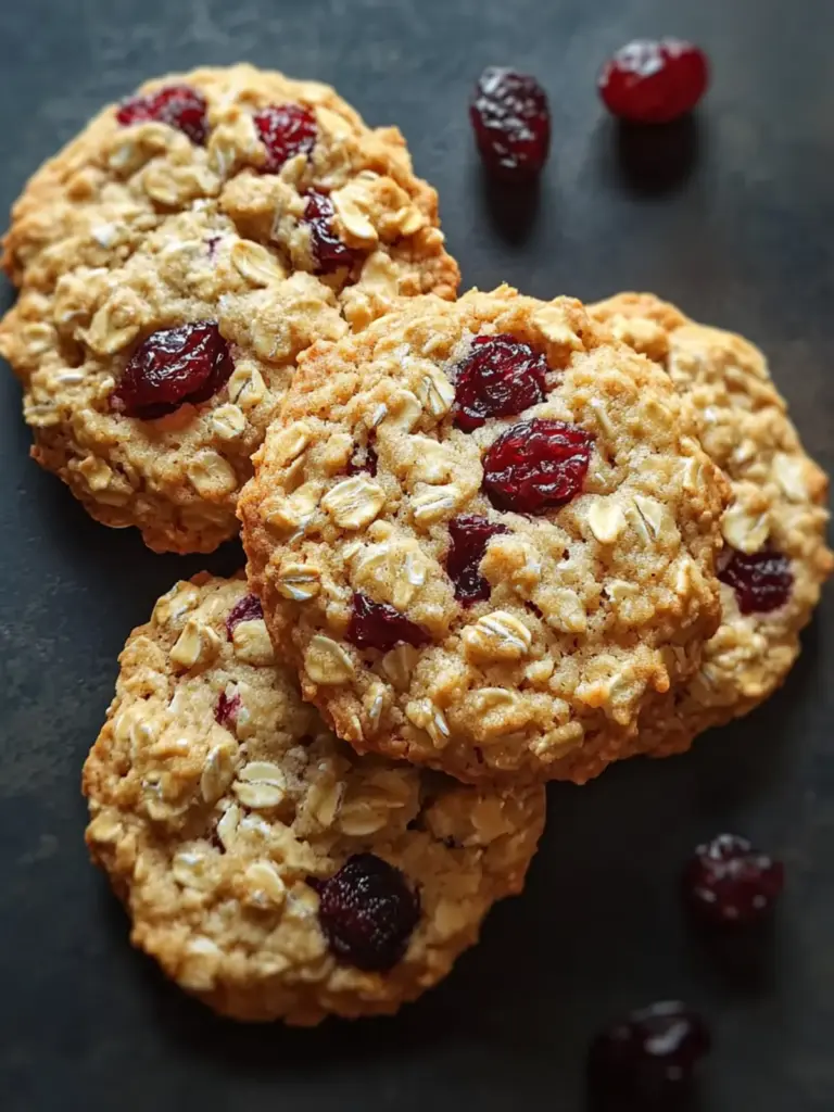 Chewy Oatmeal Cranberry Cookies