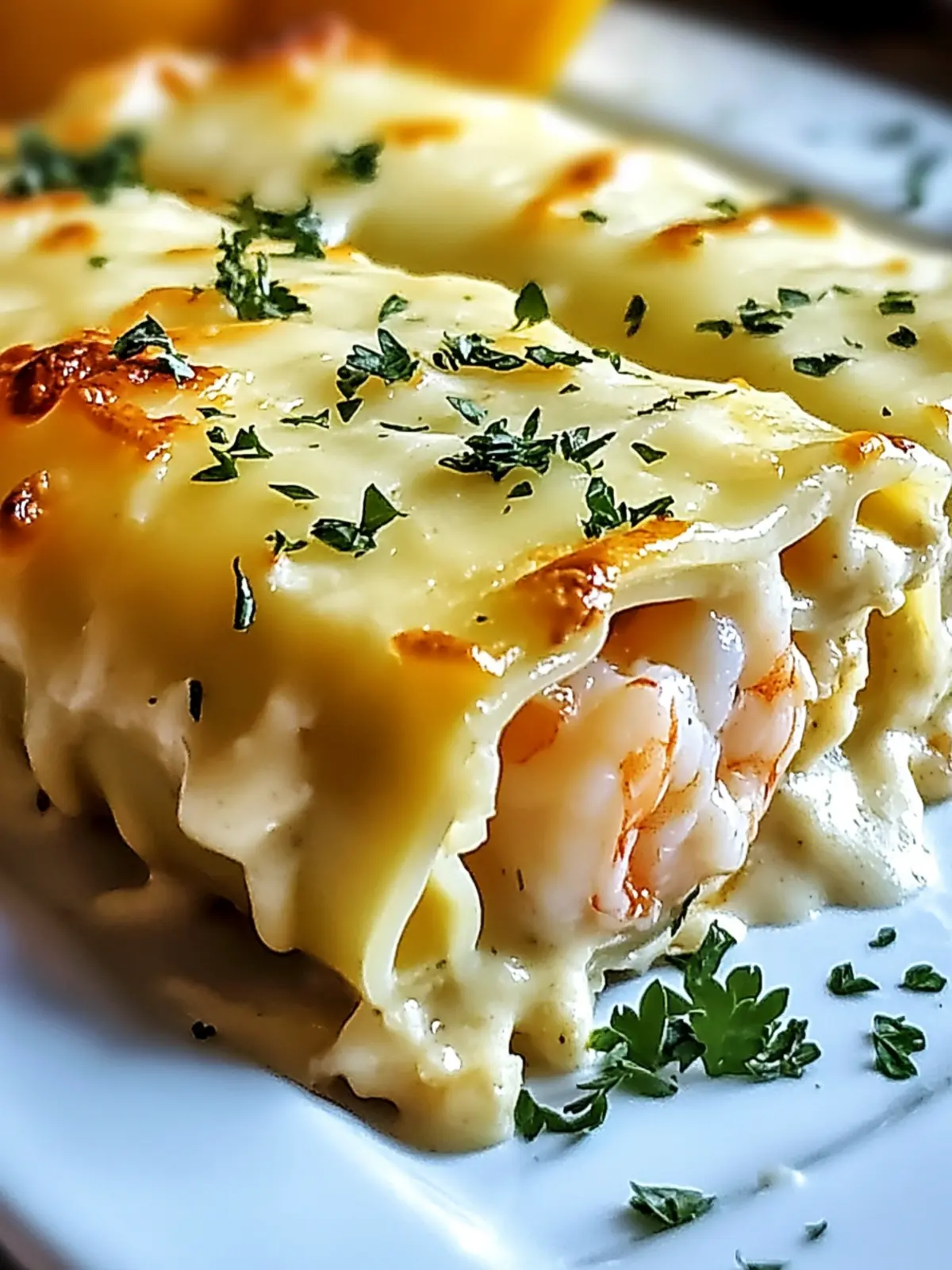 Shrimp & Crab Alfredo Lasagna Roll-Ups
