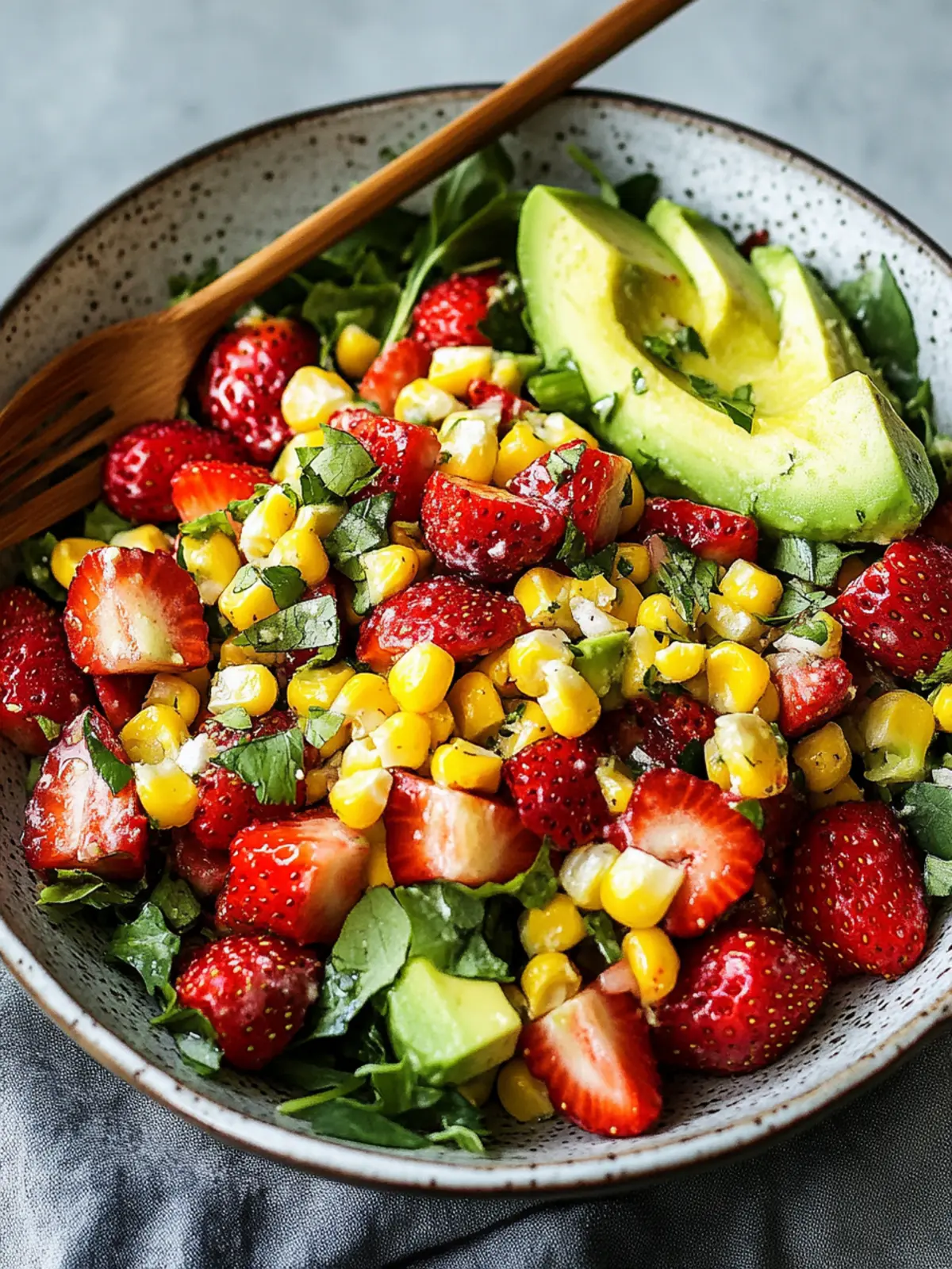 Summer Salad With Corn, Strawberries & Avocado Recipe
