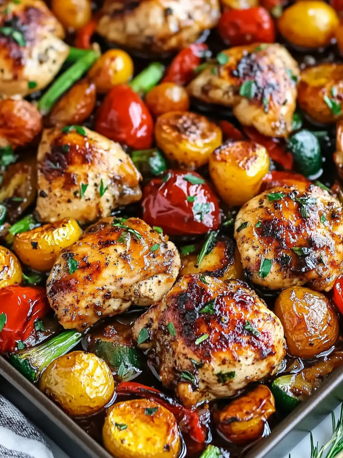 Balsamic Glazed Chicken and Veggies (Sheet Pan)