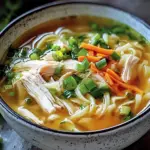 Classic Ginger Garlic Chicken Noodle Soup