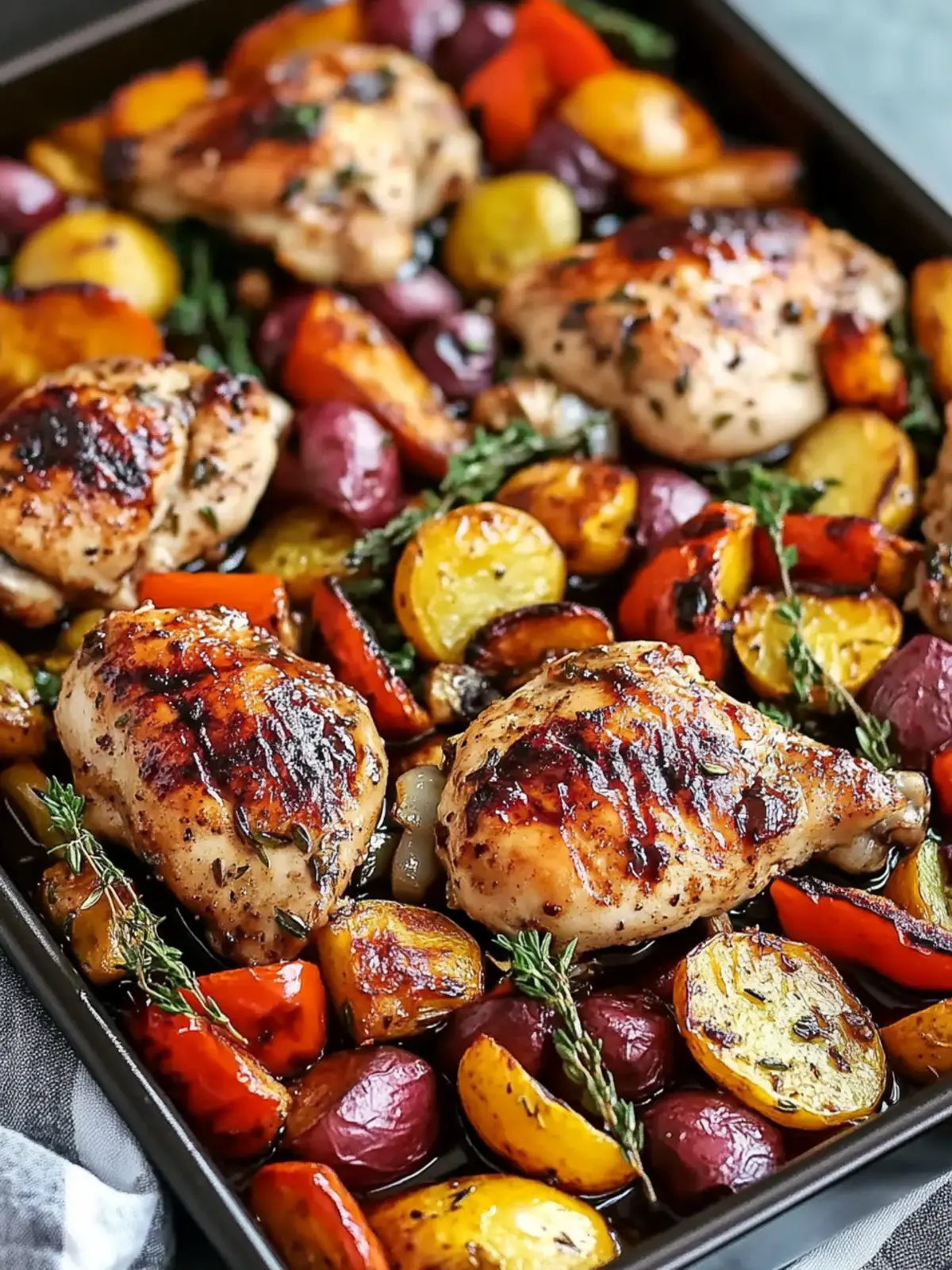 Balsamic Glazed Chicken and Veggies (Sheet Pan)