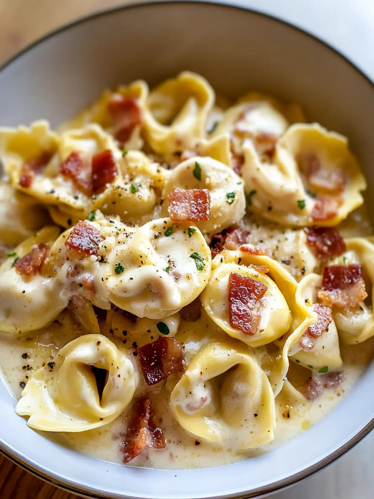 Bacon Cream Cheese Tortellini Recipe