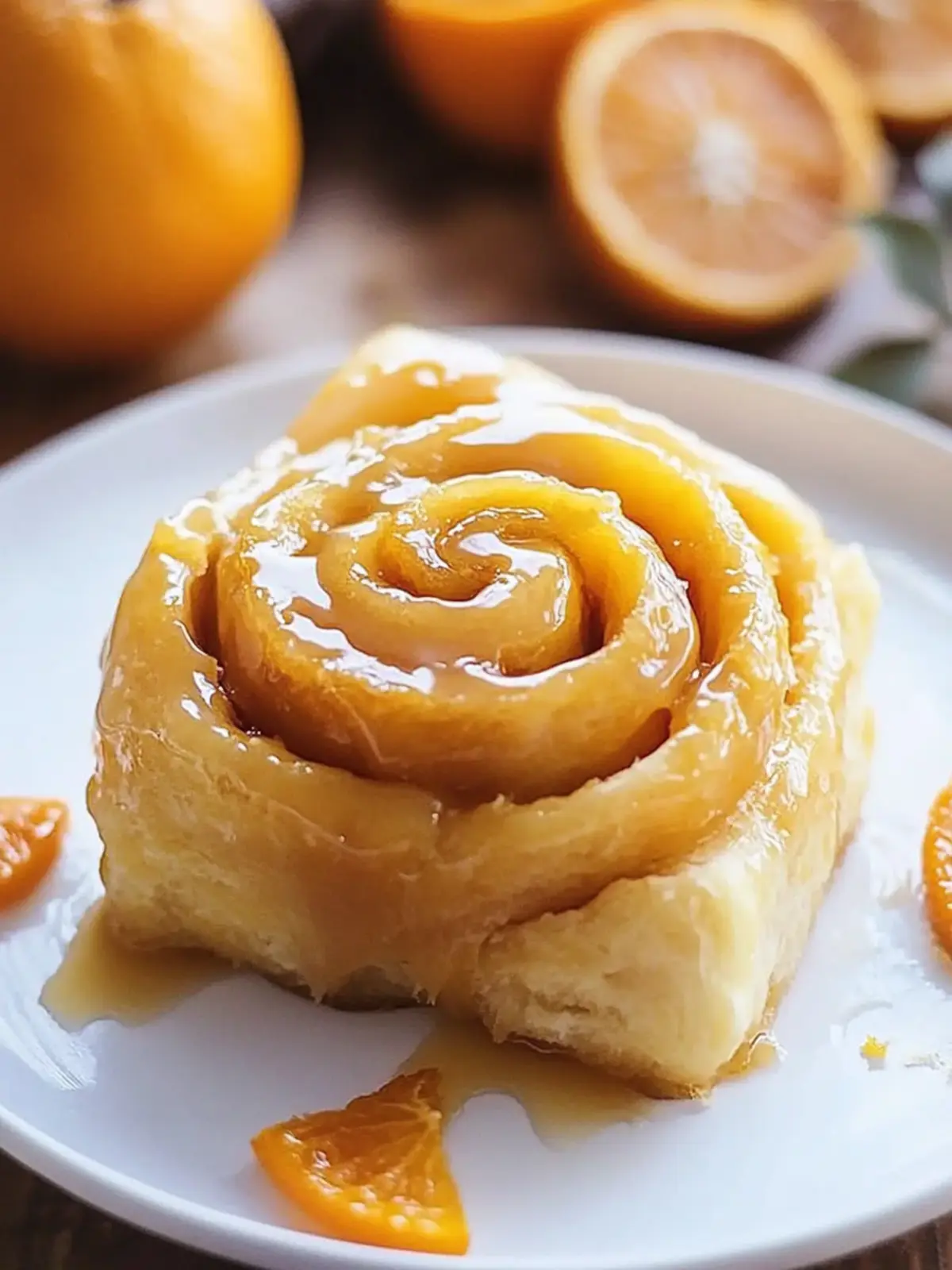 Homemade Glazed Orange Rolls