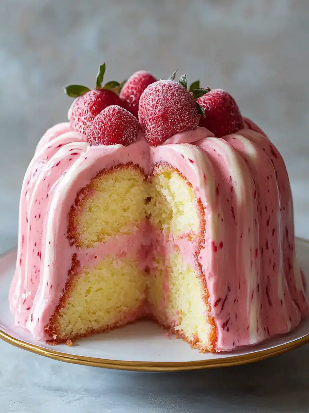 Moist Strawberry Milkshake Pound Cake for Sweet Nostalgia 4 Moist Strawberry Milkshake Pound Cake