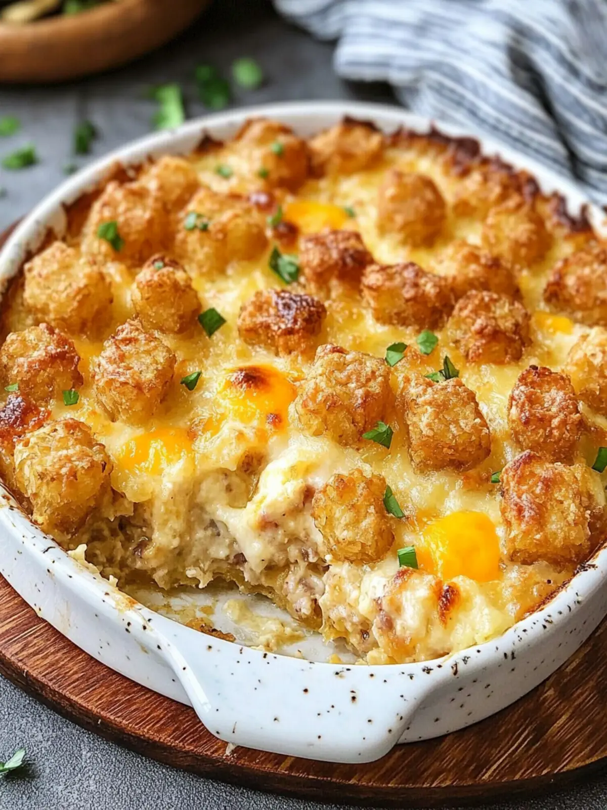 Crispy Tater Tot Breakfast Casserole