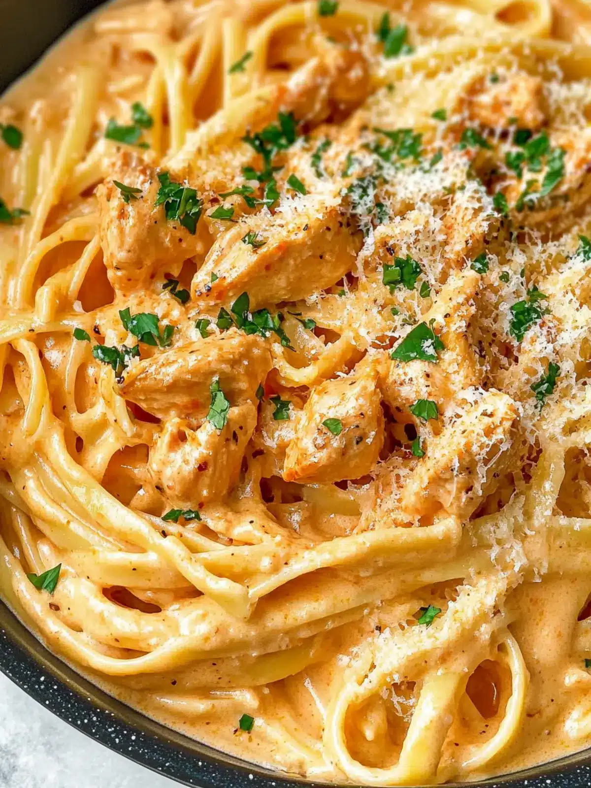 Buffalo Chicken Alfredo Pasta