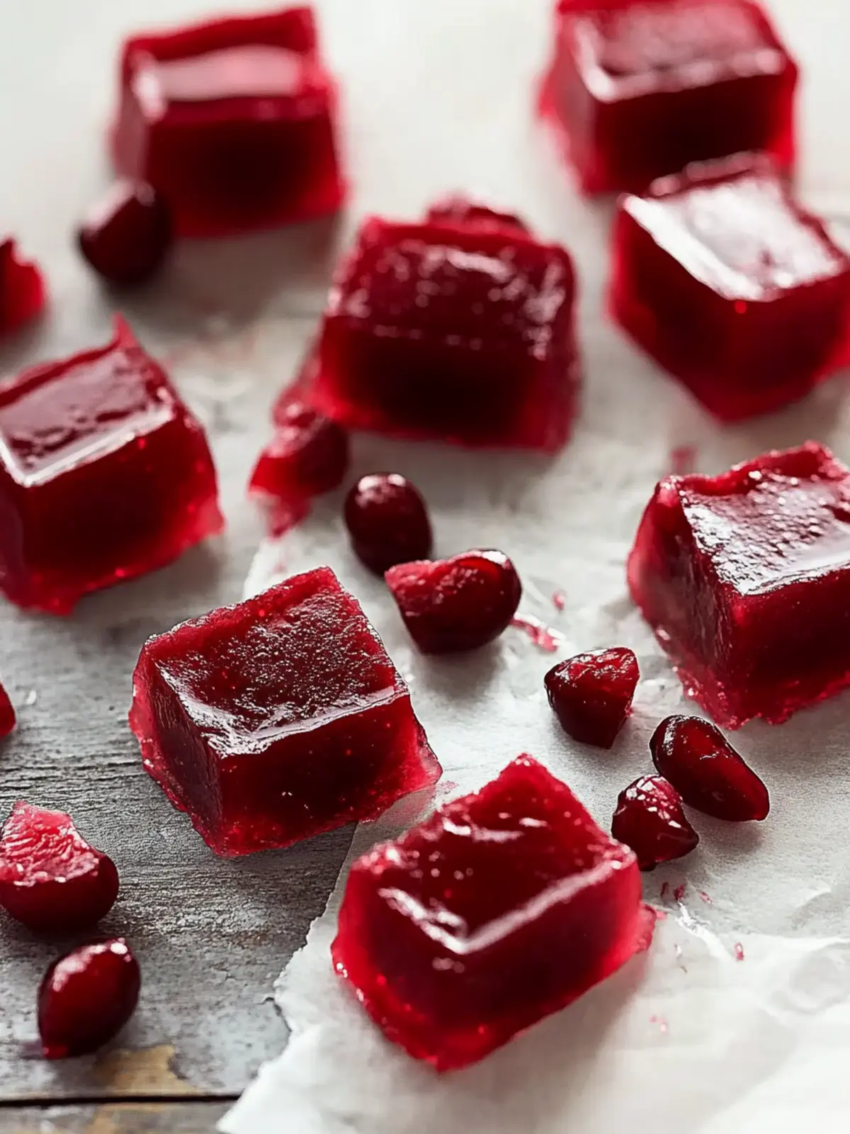 Rich Cranberry Pomegranate Caramels